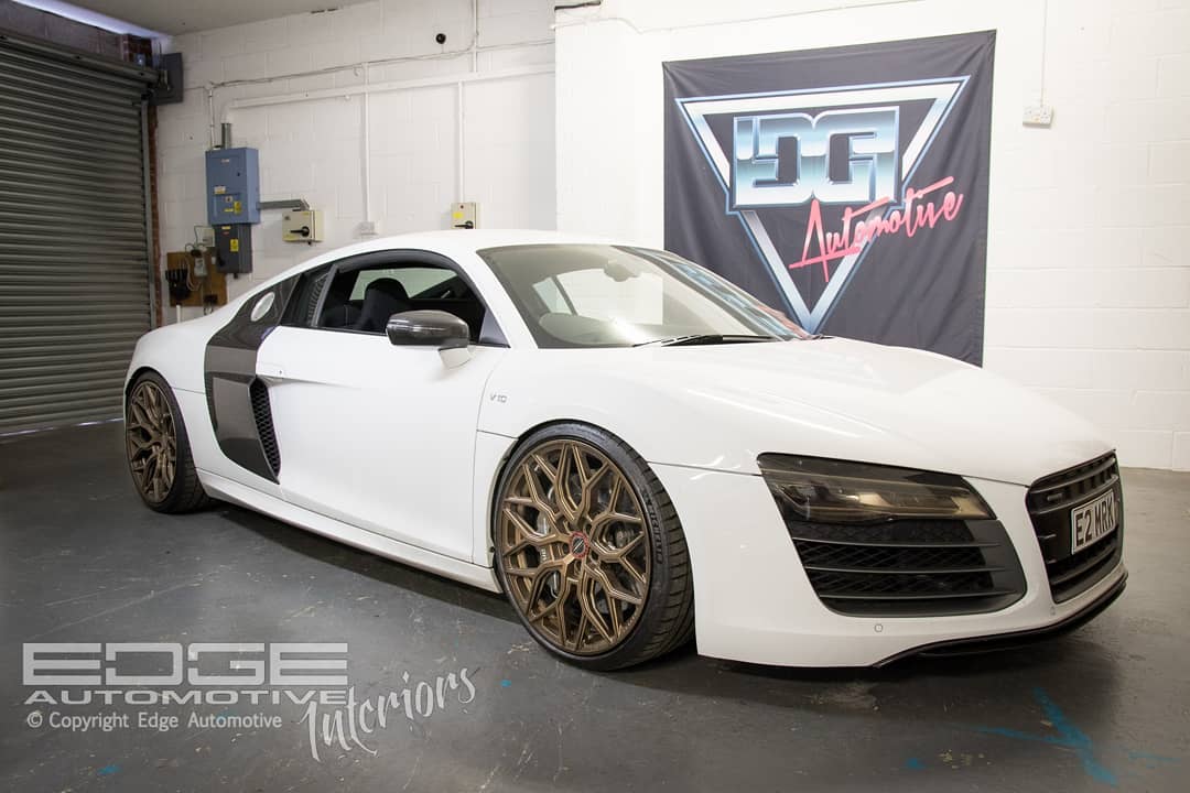 Audi #R8 equipped with our #Vossen HF-5 wheels in a custom finish