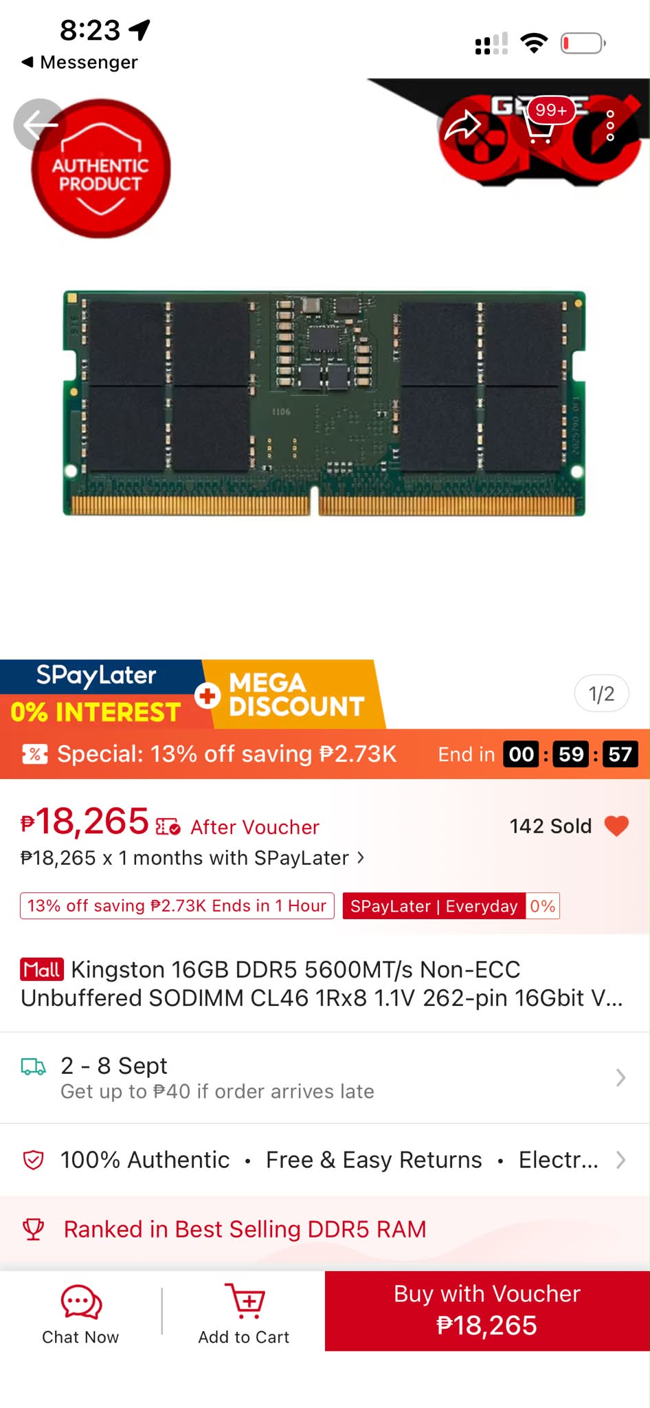 What is the cheapest DDR5 RAM for 16GB?