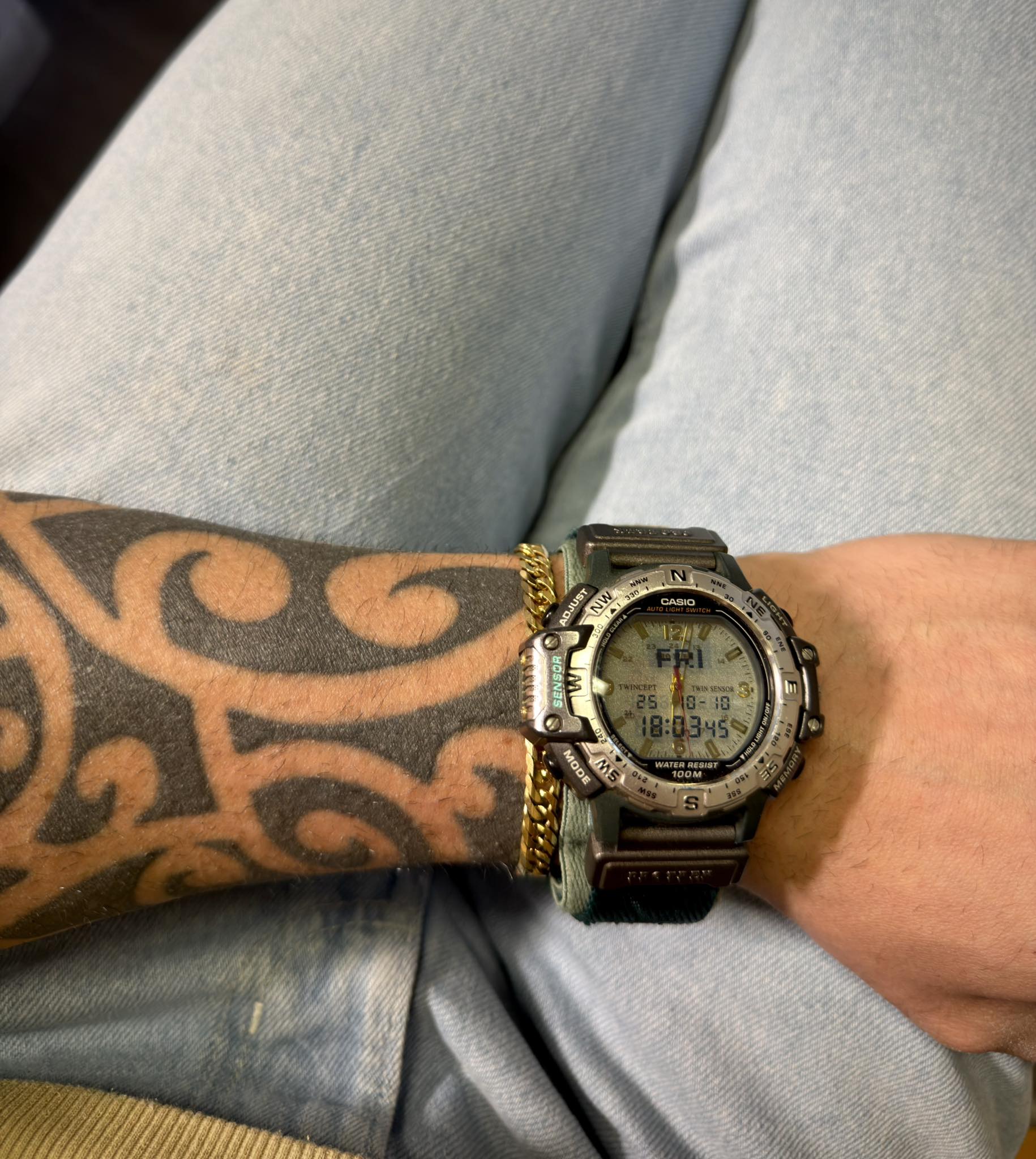 CASIO PRO TREK ??? PRT-50BVJ-3AT [1376] TWINCEPT/TWIN SENSOR EL 