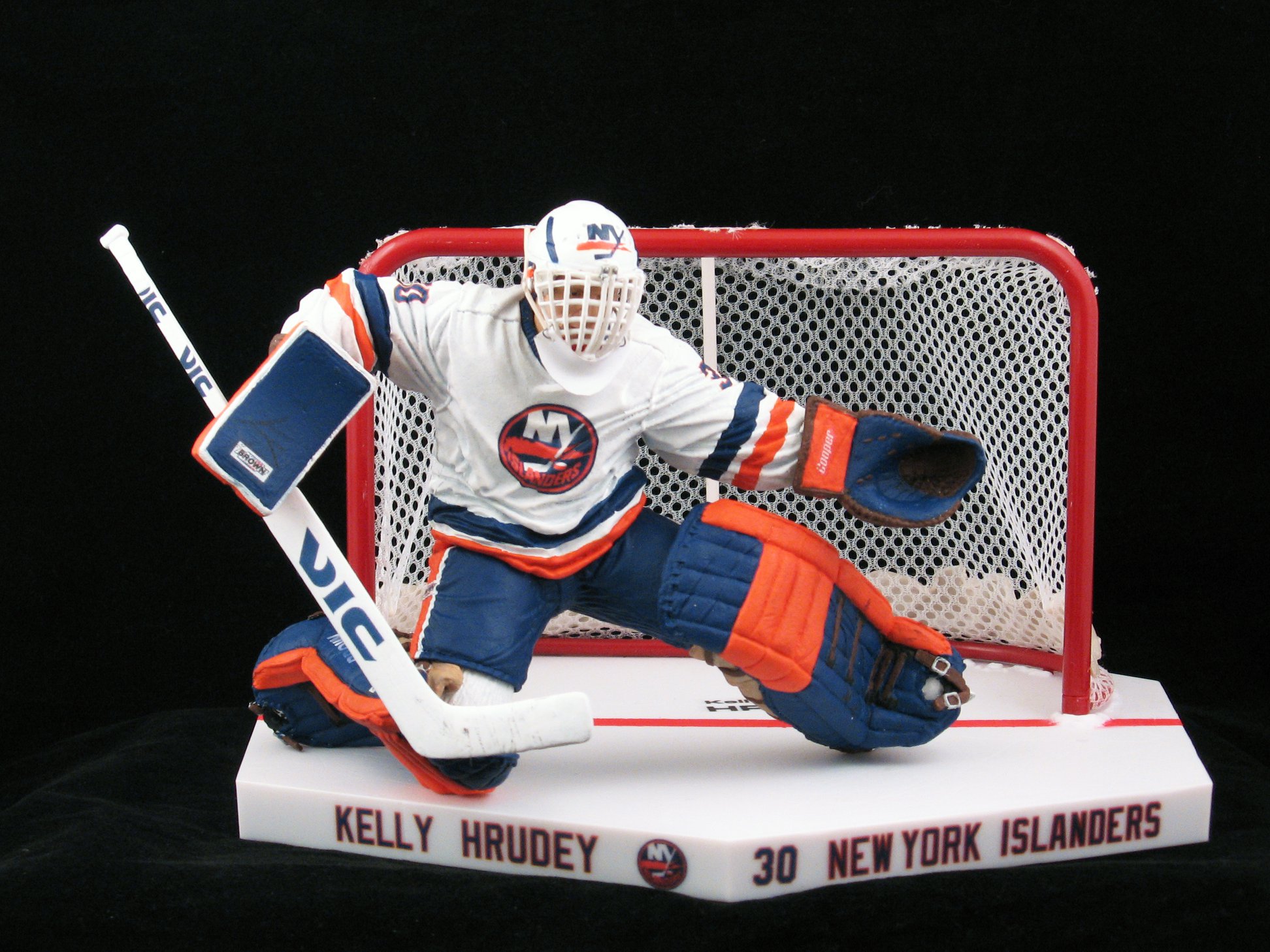 Chris Osgood goalie pads featured in McFarlane figure