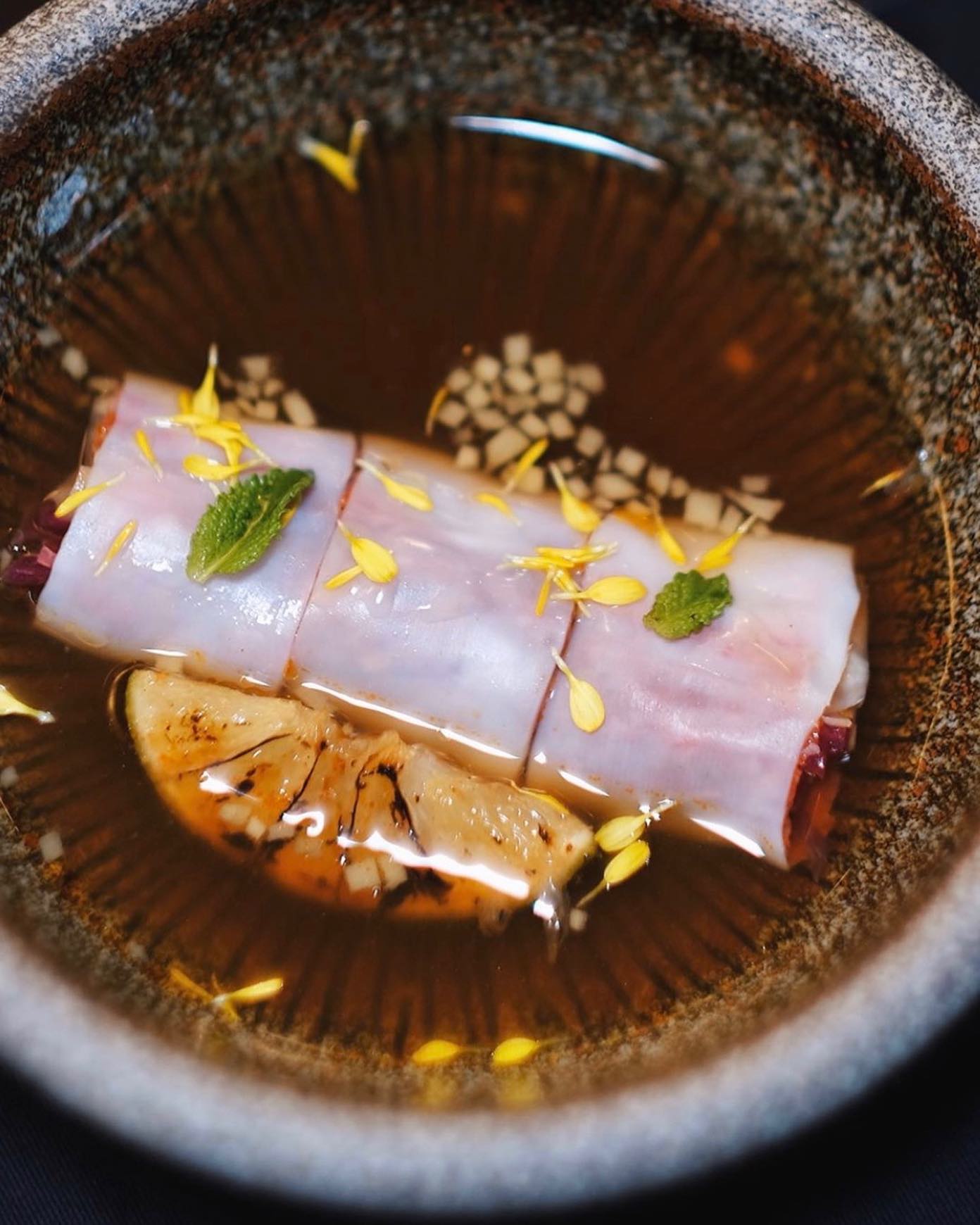 Bibo - ‘Rice Paper’ Squid, a playful starter from our...