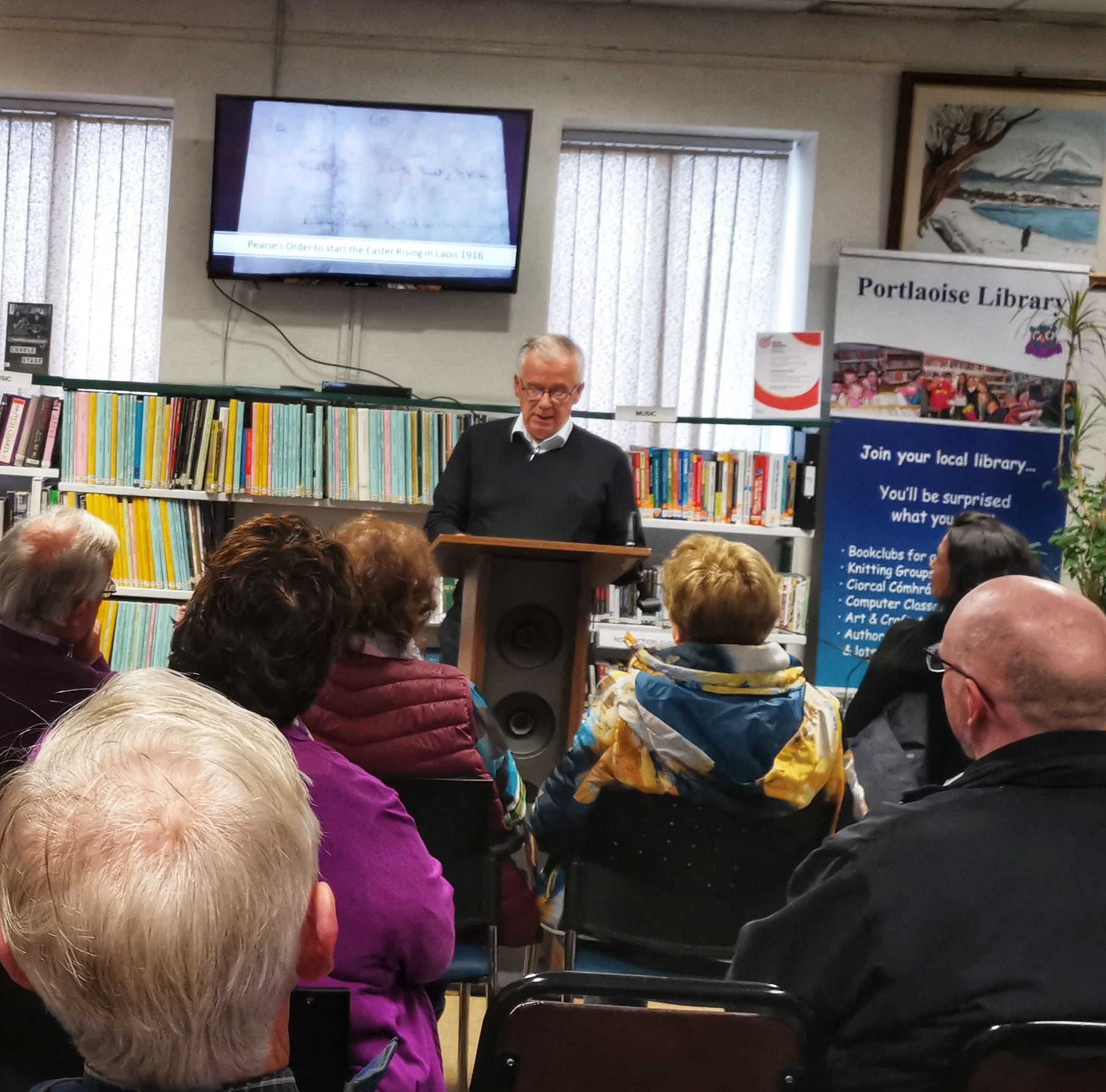Huge crowd in Portlaoise Library... - Laois Heritage Office | Facebook