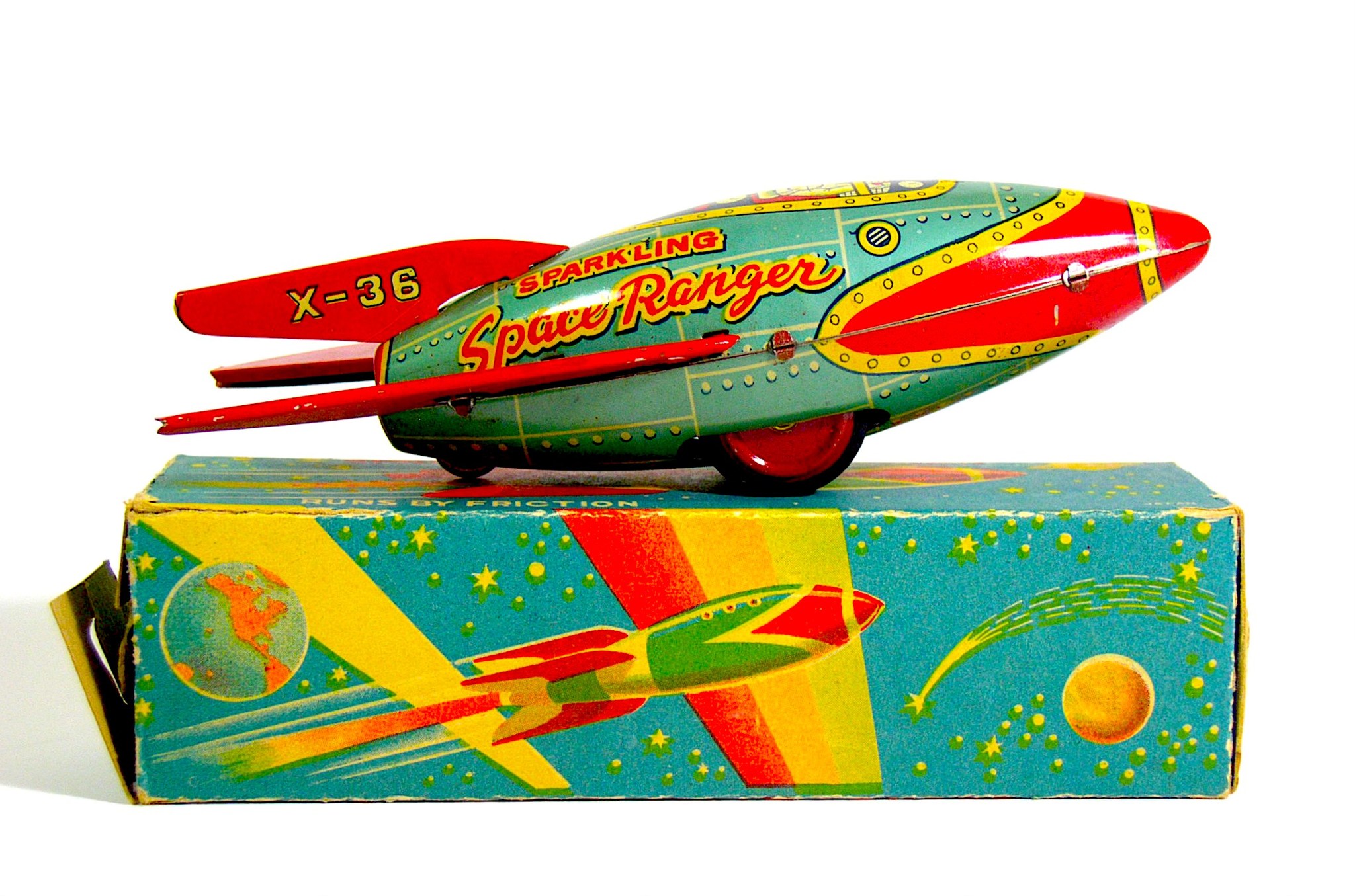 昭和レトロ　space ranger Vintage Sparkling Space Ranger X-36 toy from Japan