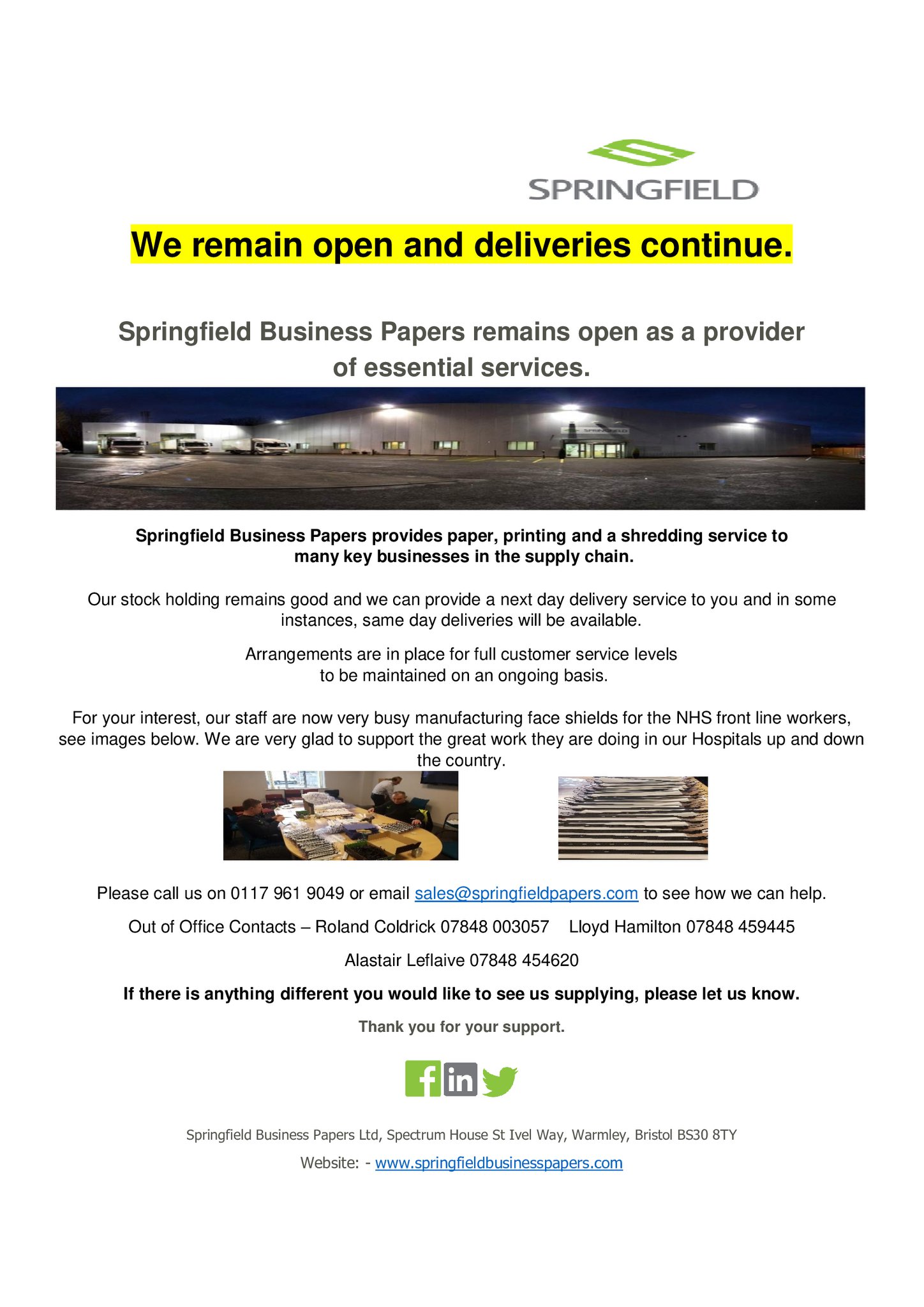 Springfield Business Papers Ltd Posts Facebook
