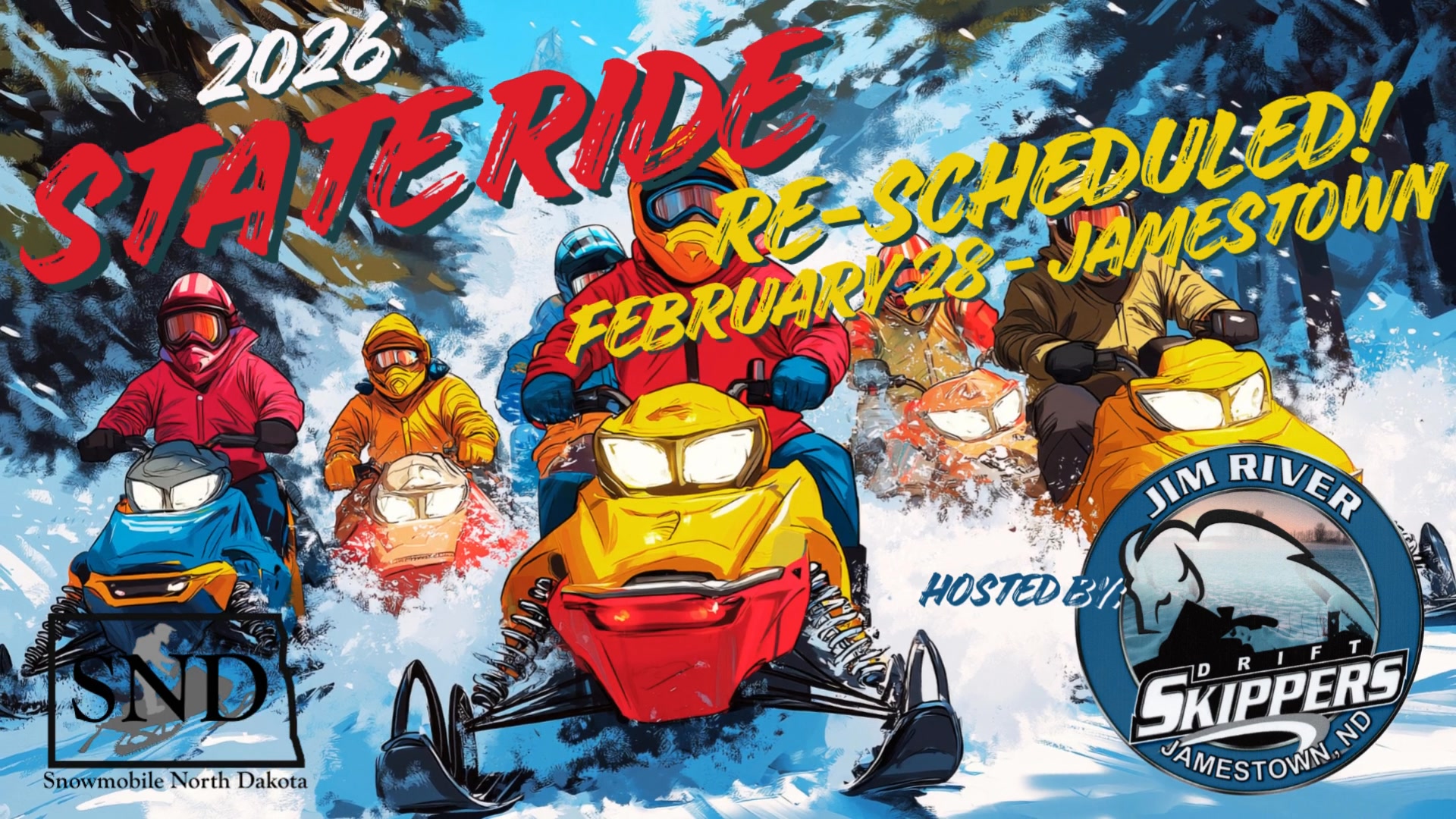 Snowmobile North Dakota State Ride