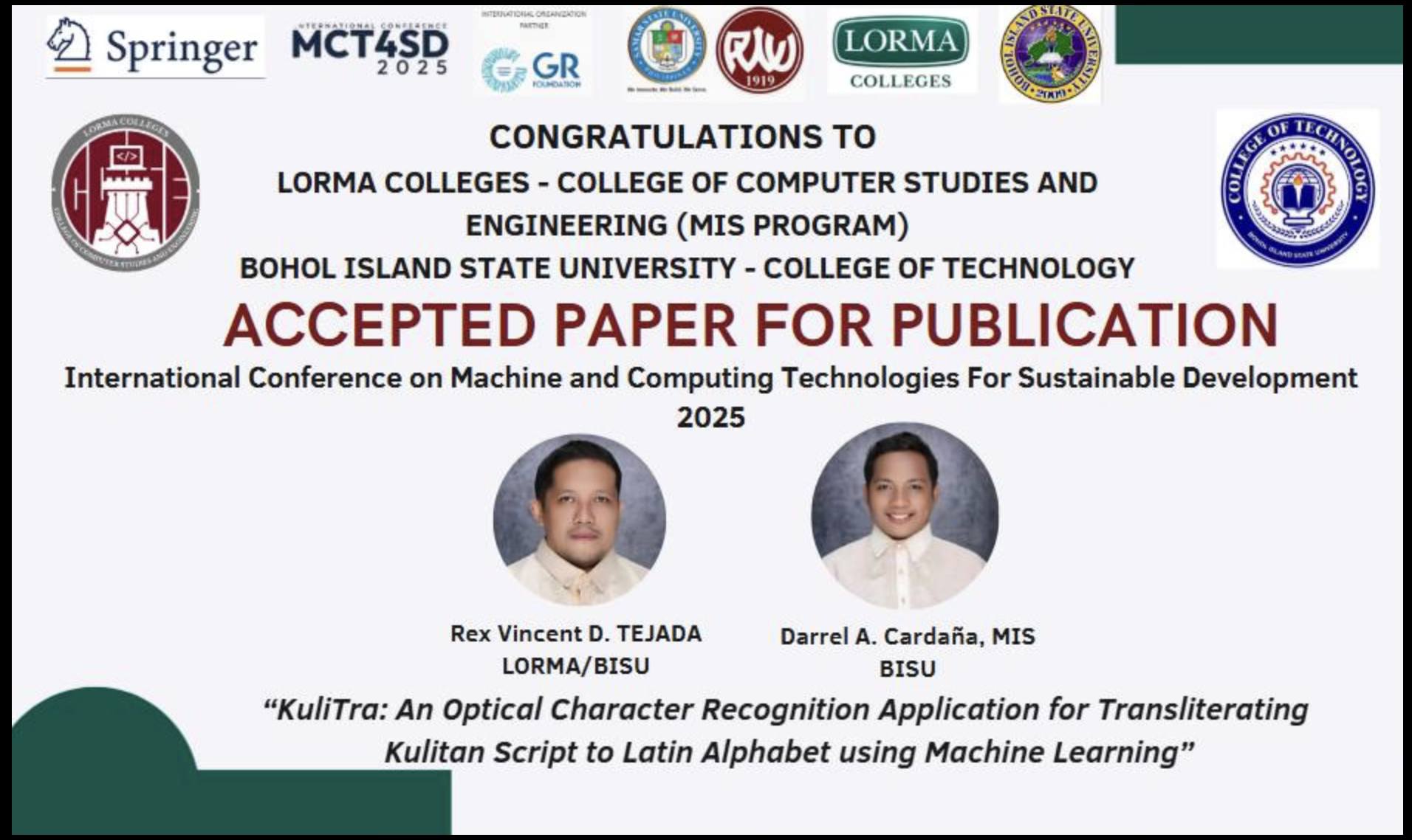 College of Technology, Bohol Island State University-Bilar Campus