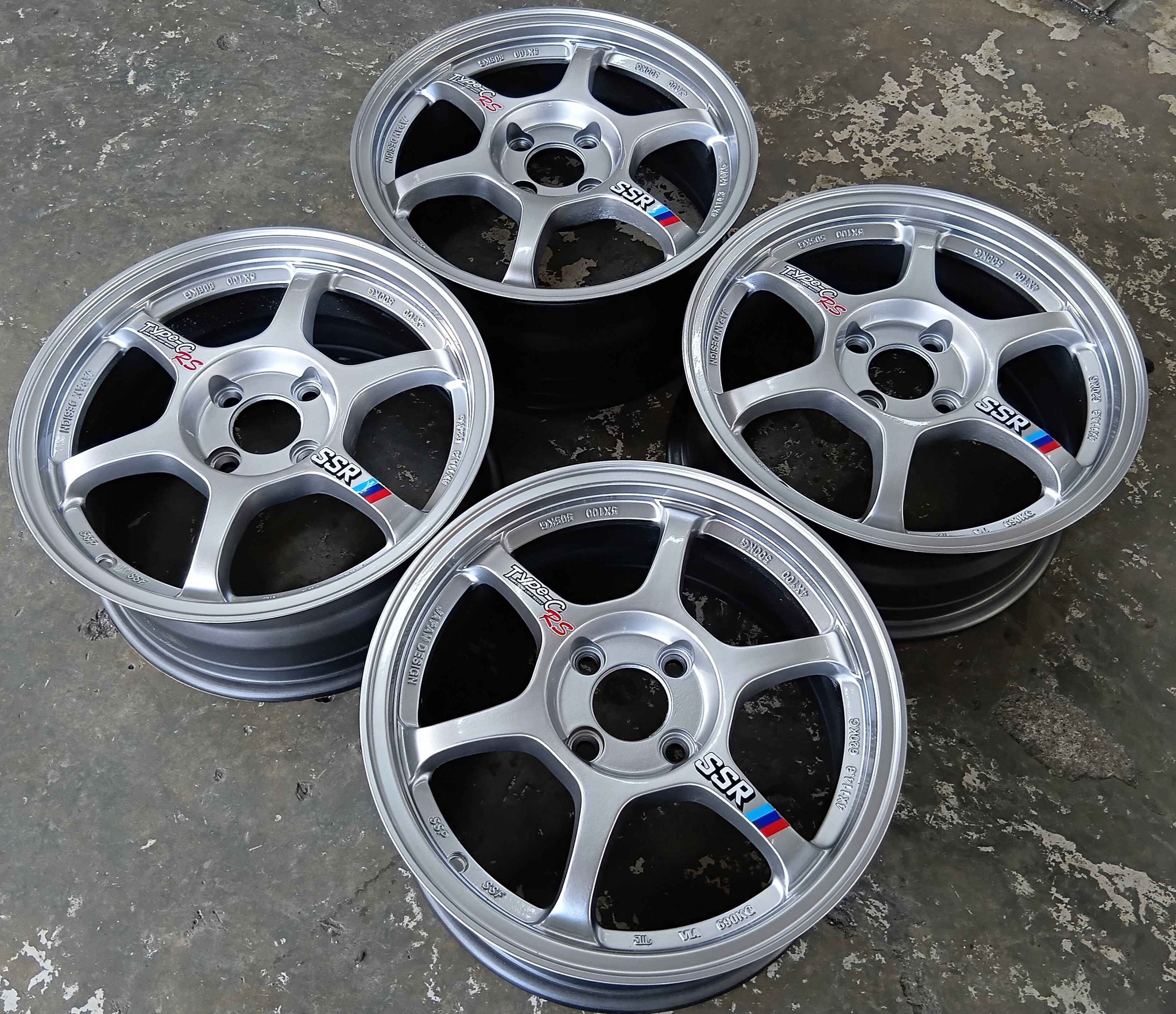 SSR TYPE C ?? Size 15 6.5jj ET38 Pcd 4X100 HYPER SILVER After 