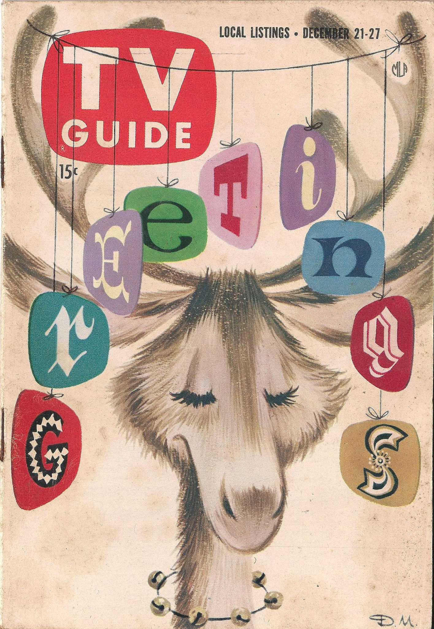 1956 Christmas Edition Tv Guide!