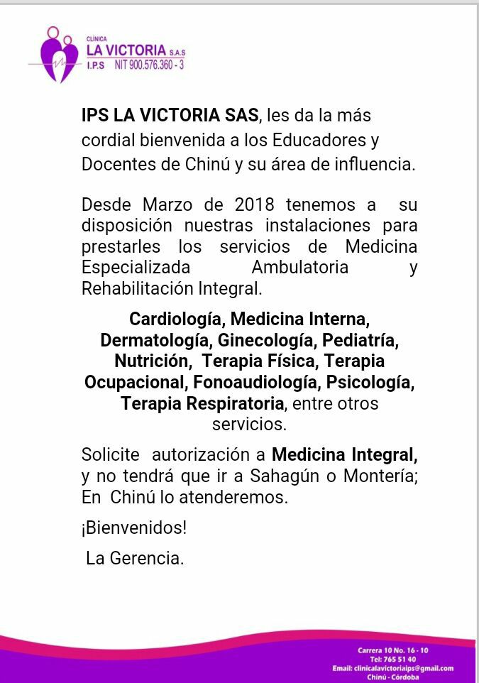 Clínica La Victoria IPS s.a.s | Chinú