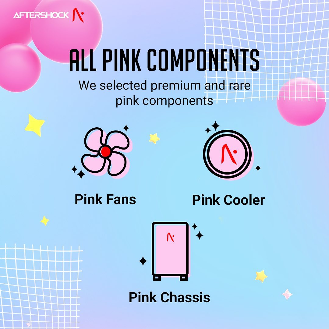 AFTERSHOCK PC - 😚 We’re blushing pink with our first-ever... | Facebook