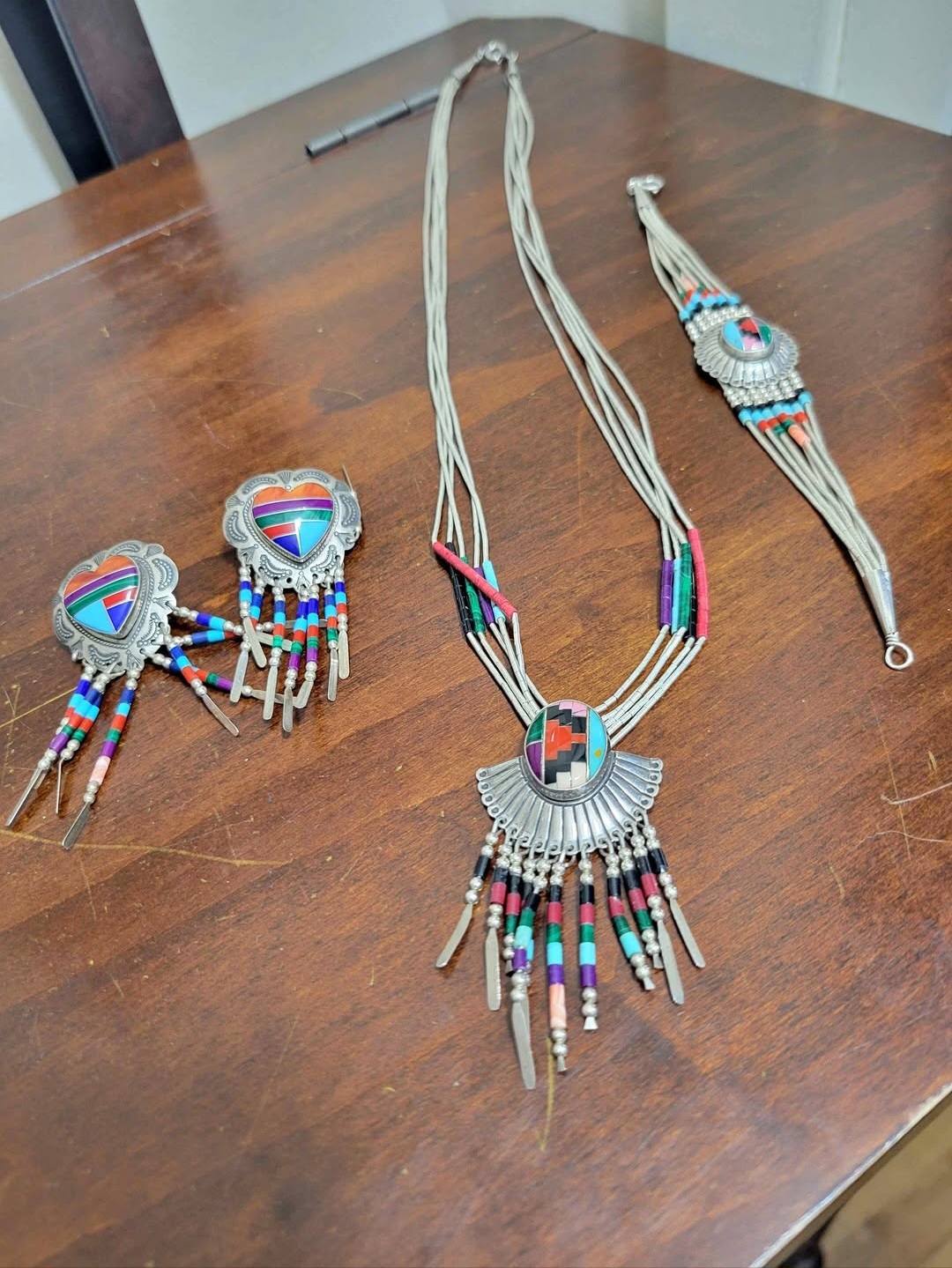 What are the stones in this Native American-style jewelry?