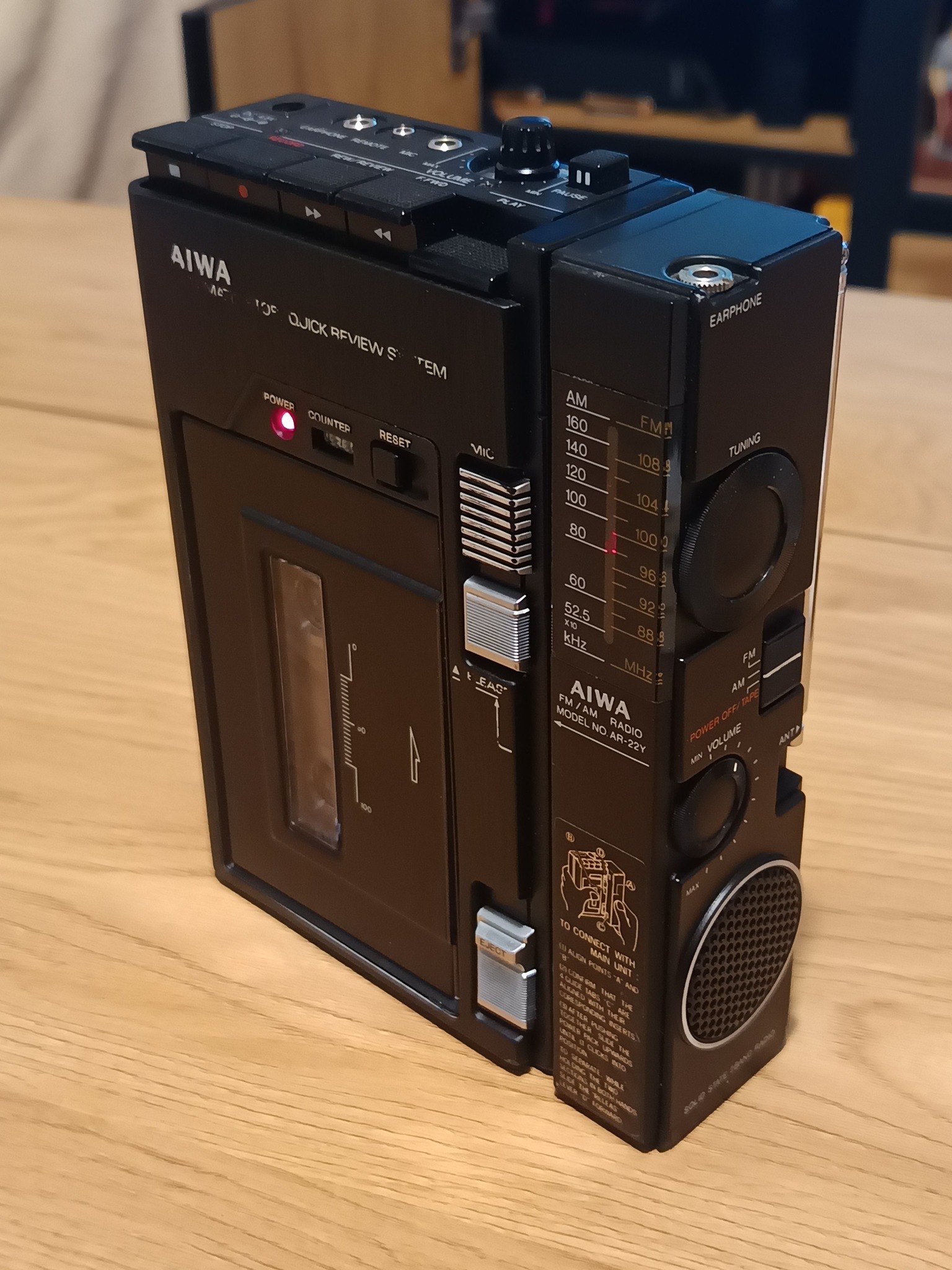 オーディオ機器 AIWA TP-22/AR-22【ラジオ動作/モーター音OK】合体メカ