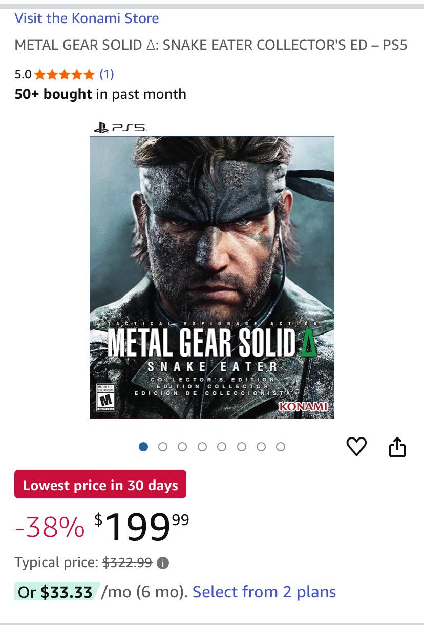 metal gear solid δ snake eater collector's edition ps5 Delta Gets Big Discount At Amazon Shoe size:10 Al-Gear - DVC Limited fhfgear-chest-rig-compatible Incredible new graphics bring
