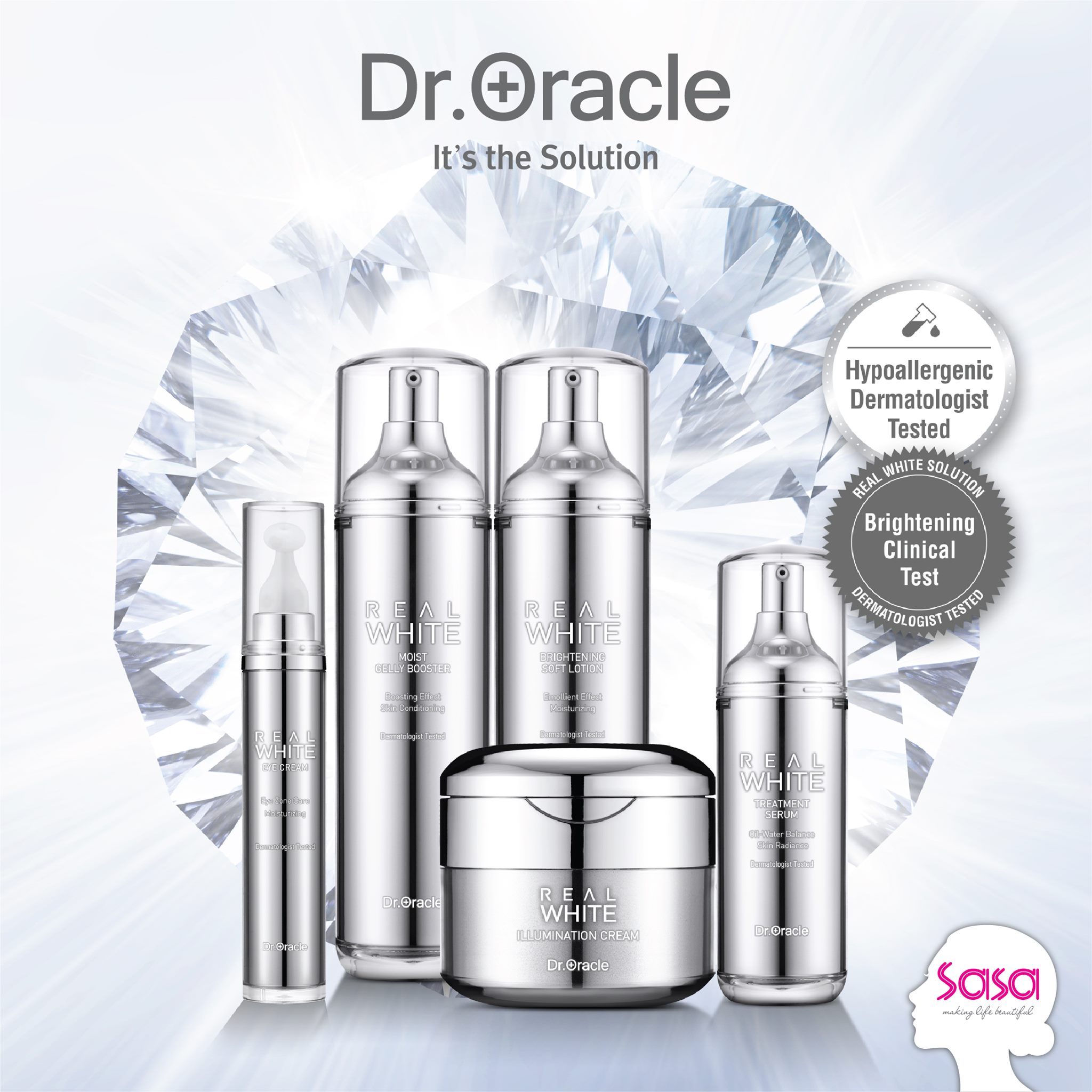 Discover brightening secrets with Dr. Oracle Real White range, 3 