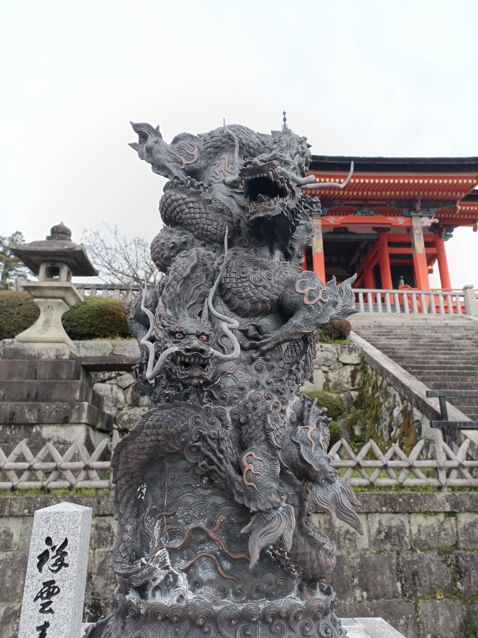 Kyoto's Renge-ji temple features a restored dragon ceiling figure