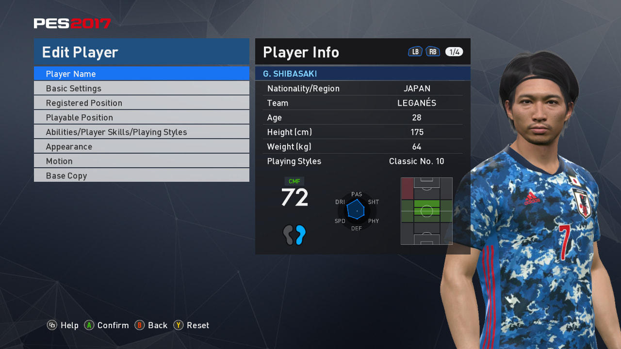 PES2017 #Face Daizen Maeda face for PES 2017, converted from PES