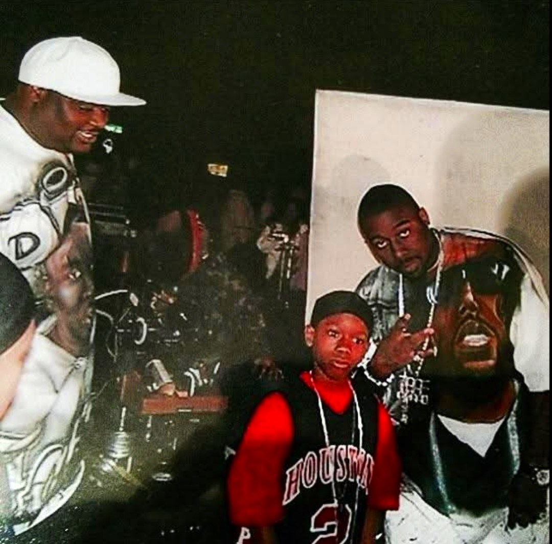 Lil Pat & his uncle Big Hawk on the set of “Swang” video 2005 Lil