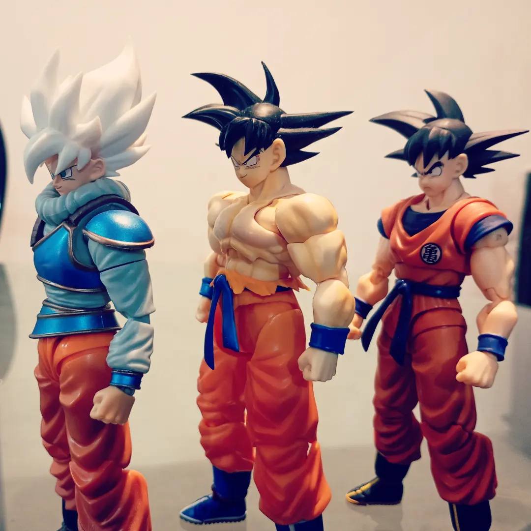 Manga style action figure collaboration with Dragon Ball Z's Goku