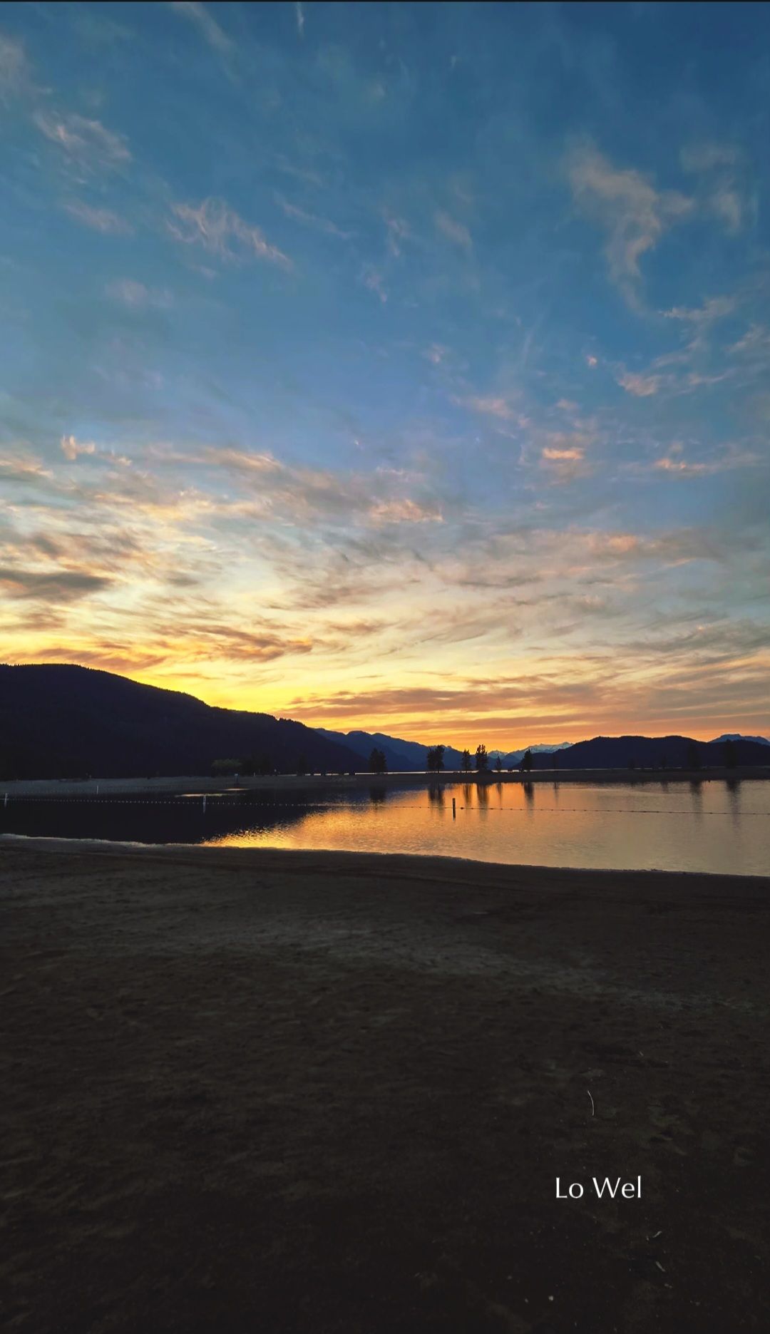 Golden hour looks better from the lake. 🌅
