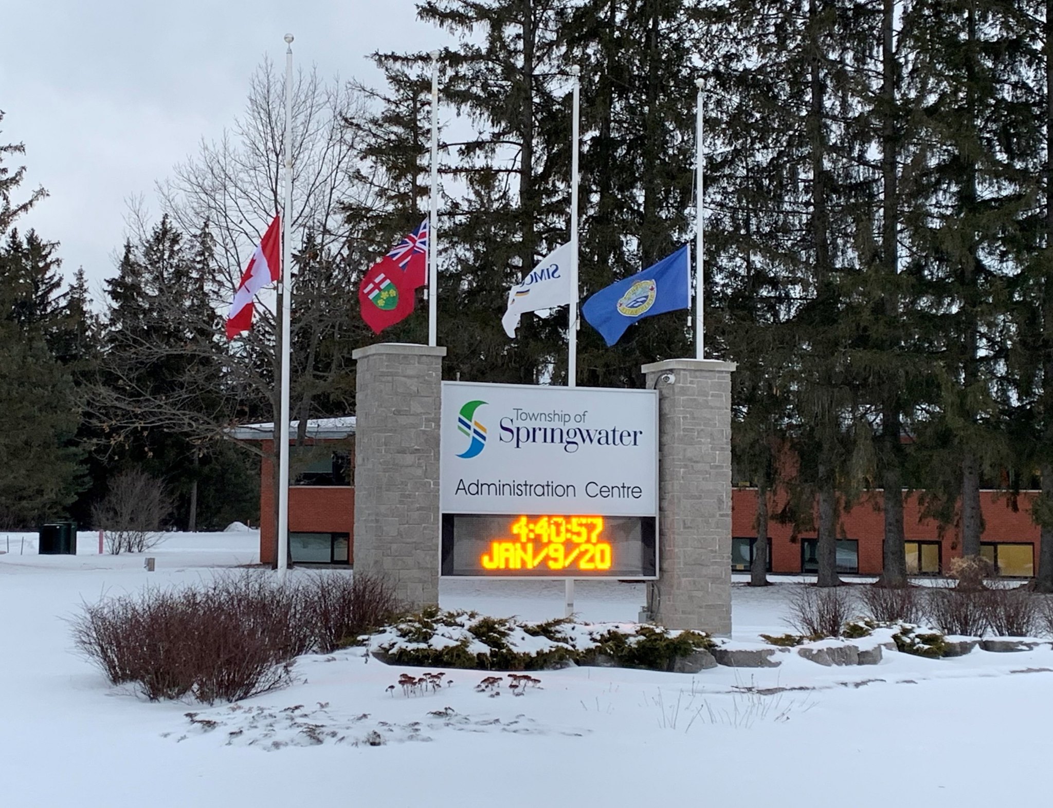 The flags at the Township... - Township of Springwater | Facebook