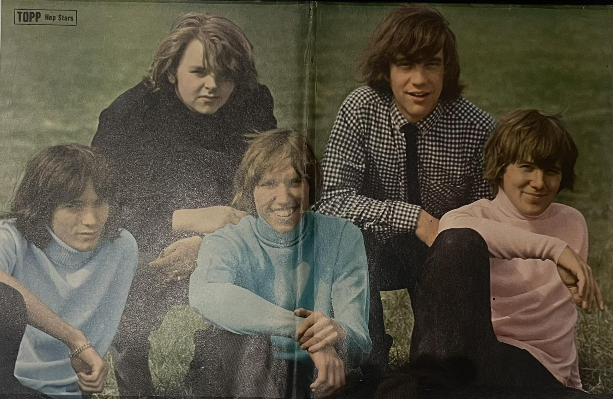 Where is Benny Andersson in this 1965 Swedish beat group photo?