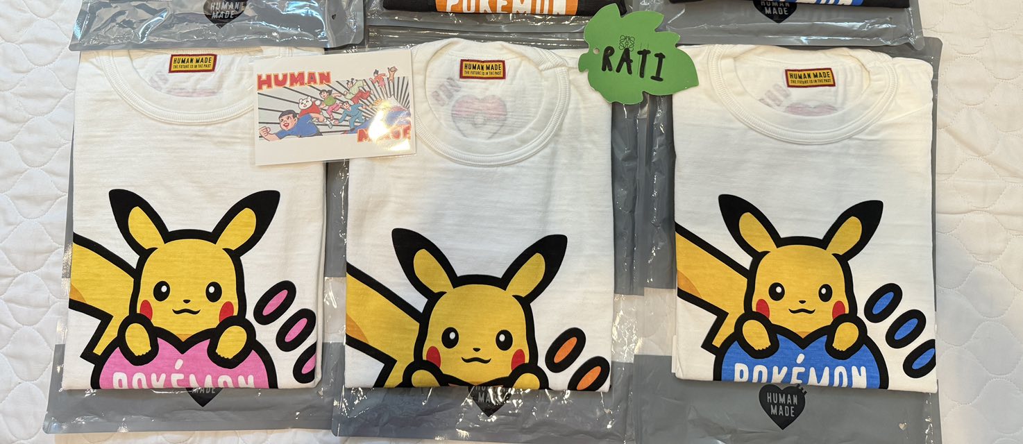 พร้อมส่ง Human Made x Pokemon made HUMAN MADE OFFLINE STORE 