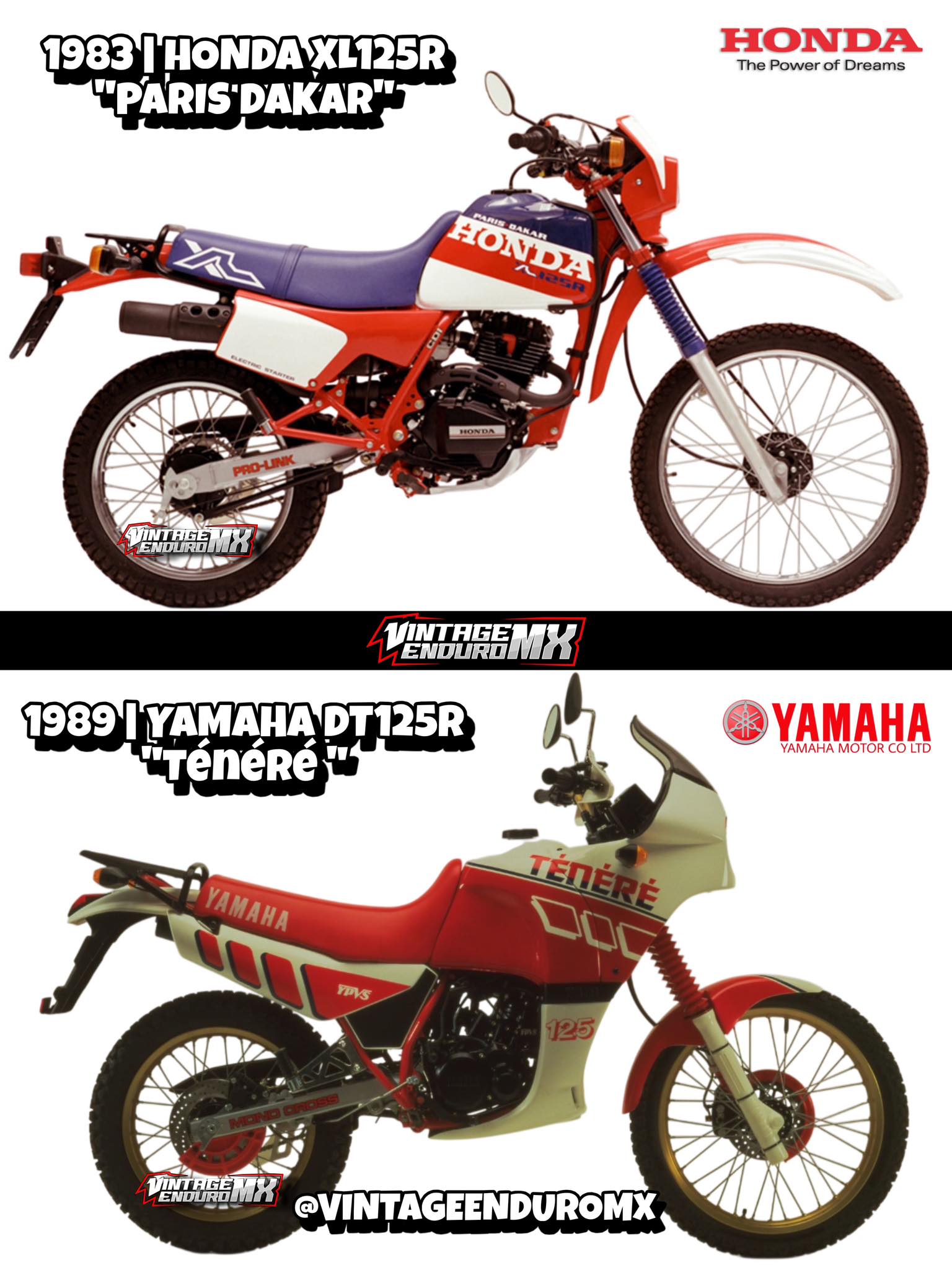 HONDA XL250R PARIS Dakar 1983 S 9 អយមាត PATHS PAINS DAKAR 260