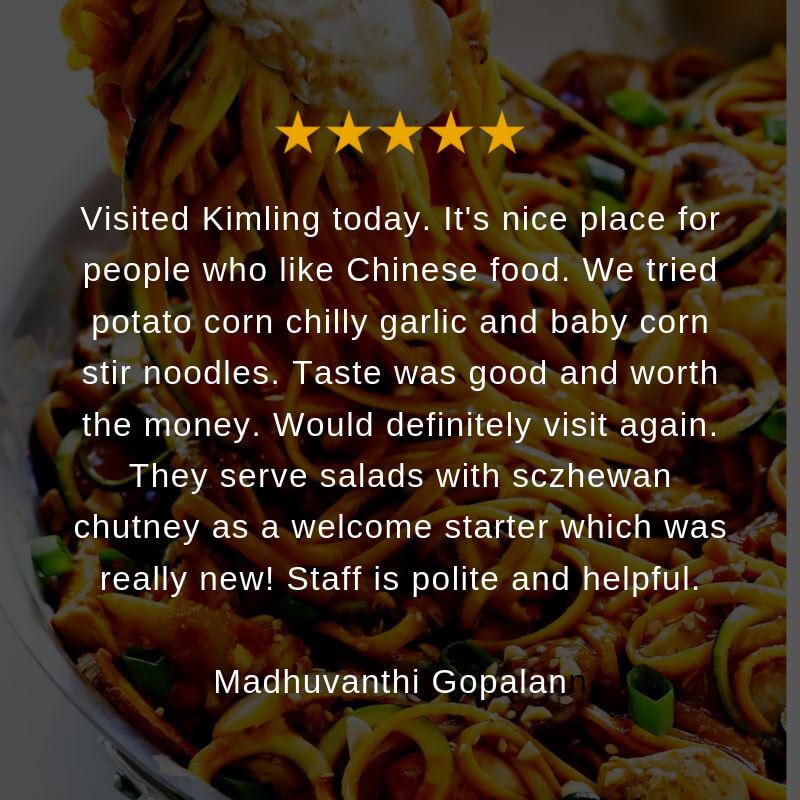 So happy you liked what we... - Kimling Chinese Cuisine & Bar | Facebook