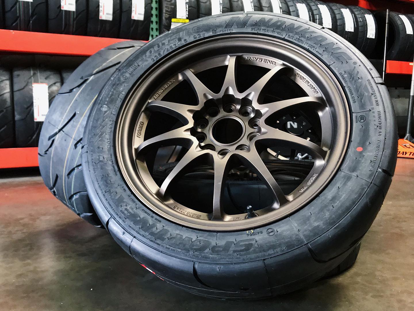 R Compound - 225/45/16 Nankang AR-1's on 16x7 Volk CE28 wheels