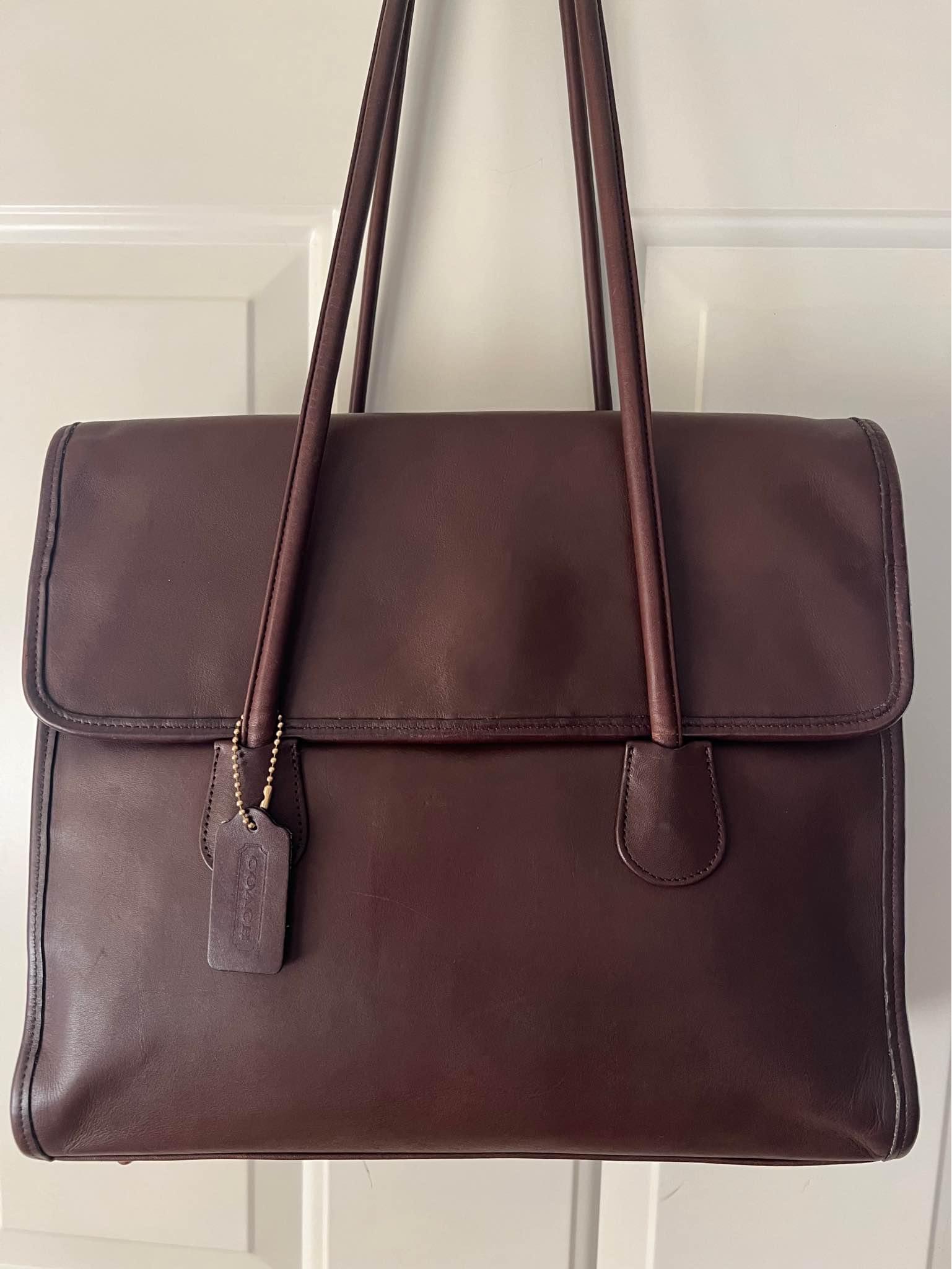 Very nice brown vintage Coach tote 4170 made in the USA 13x10x 5 