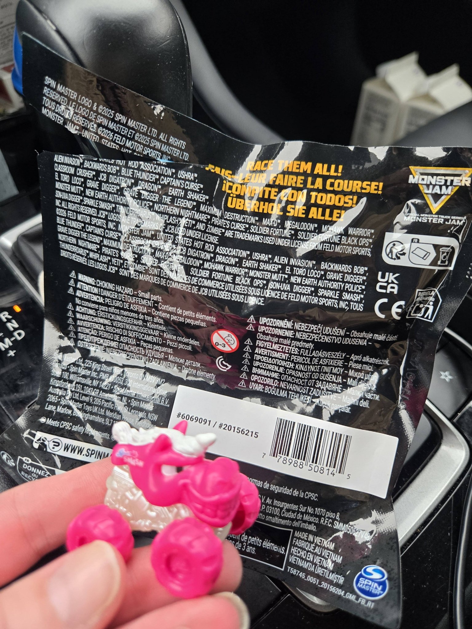 Finding missing monster jam minis