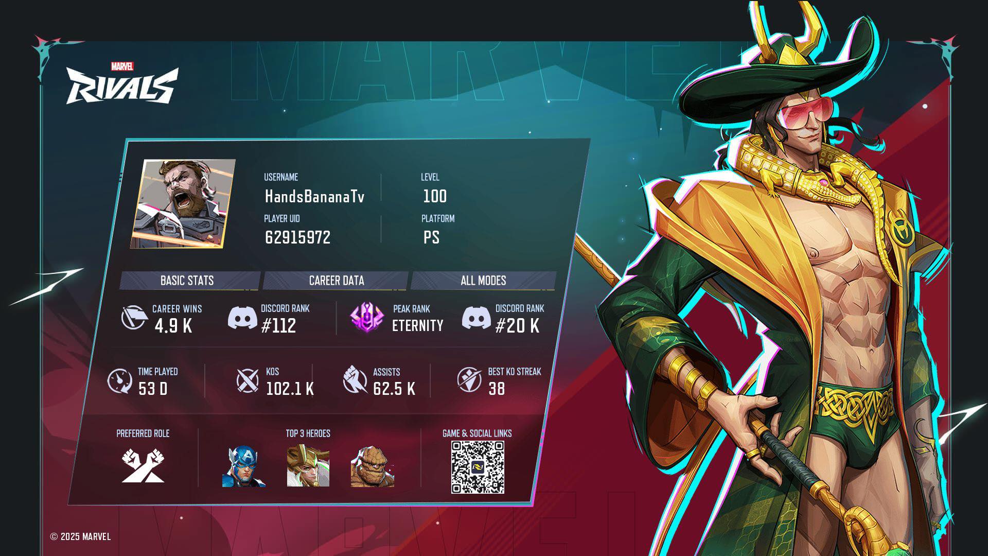 Marvel Rivals | Eternity cap and Loki | Facebook