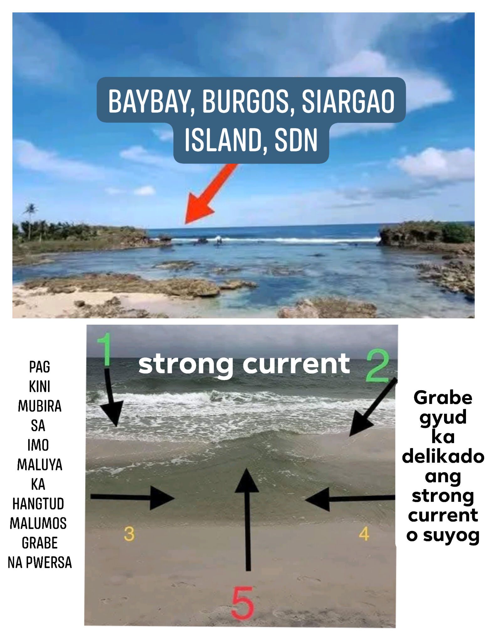 Flor - AWARENESS TO ALL BEACH GOERS THE DANGEROUS RIP CURRENT (ayaw ...