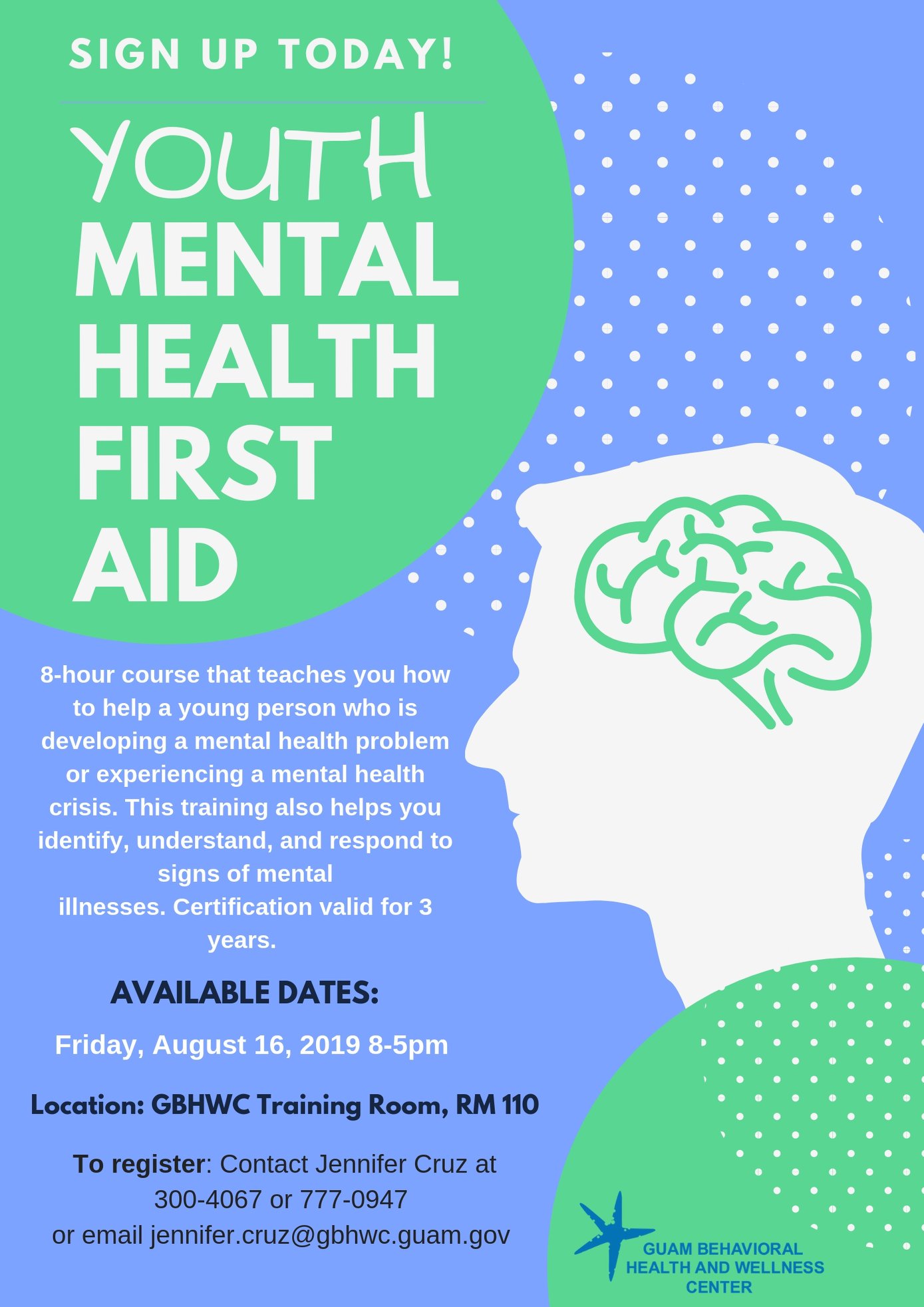 icareguam - Youth Mental Health First Aid (YMHFA) is a FREE 8-hr ...