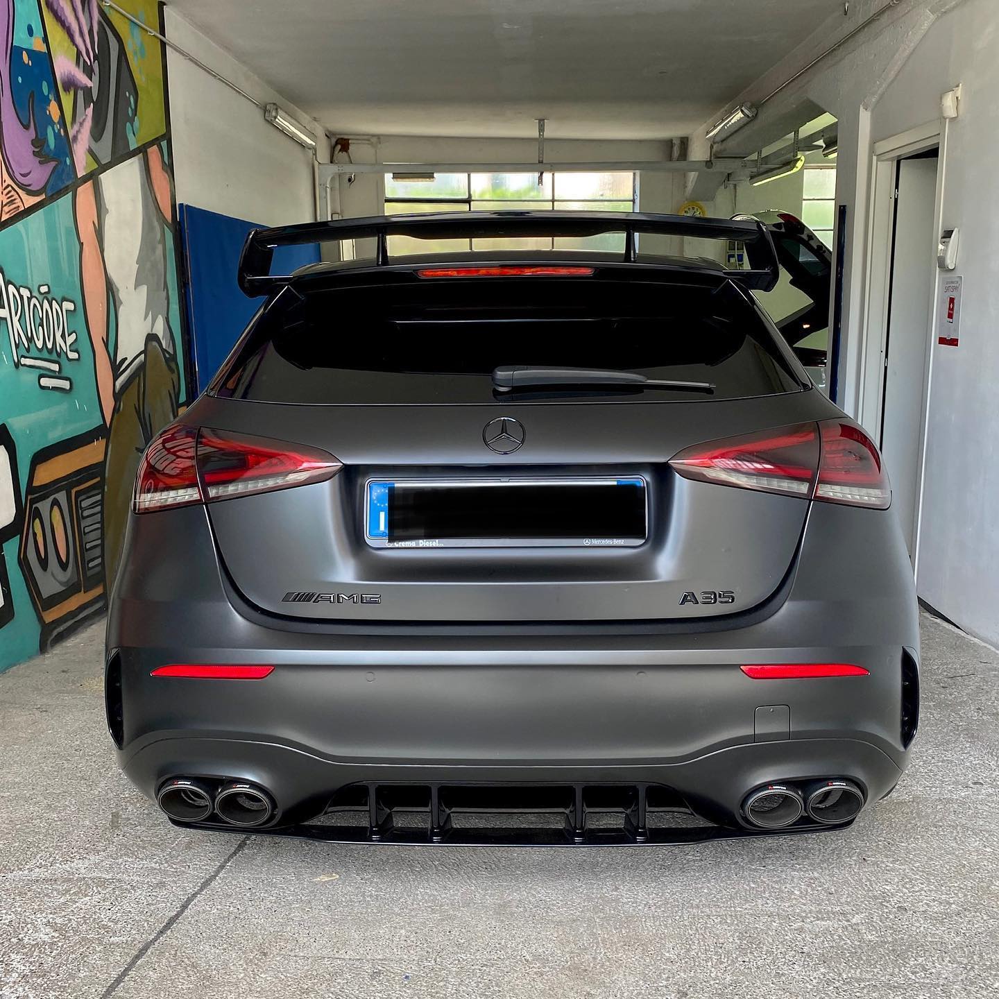 SATIN BLACK🌑🤩 Mercedes A35 AMG... - Evosound Custom Culture