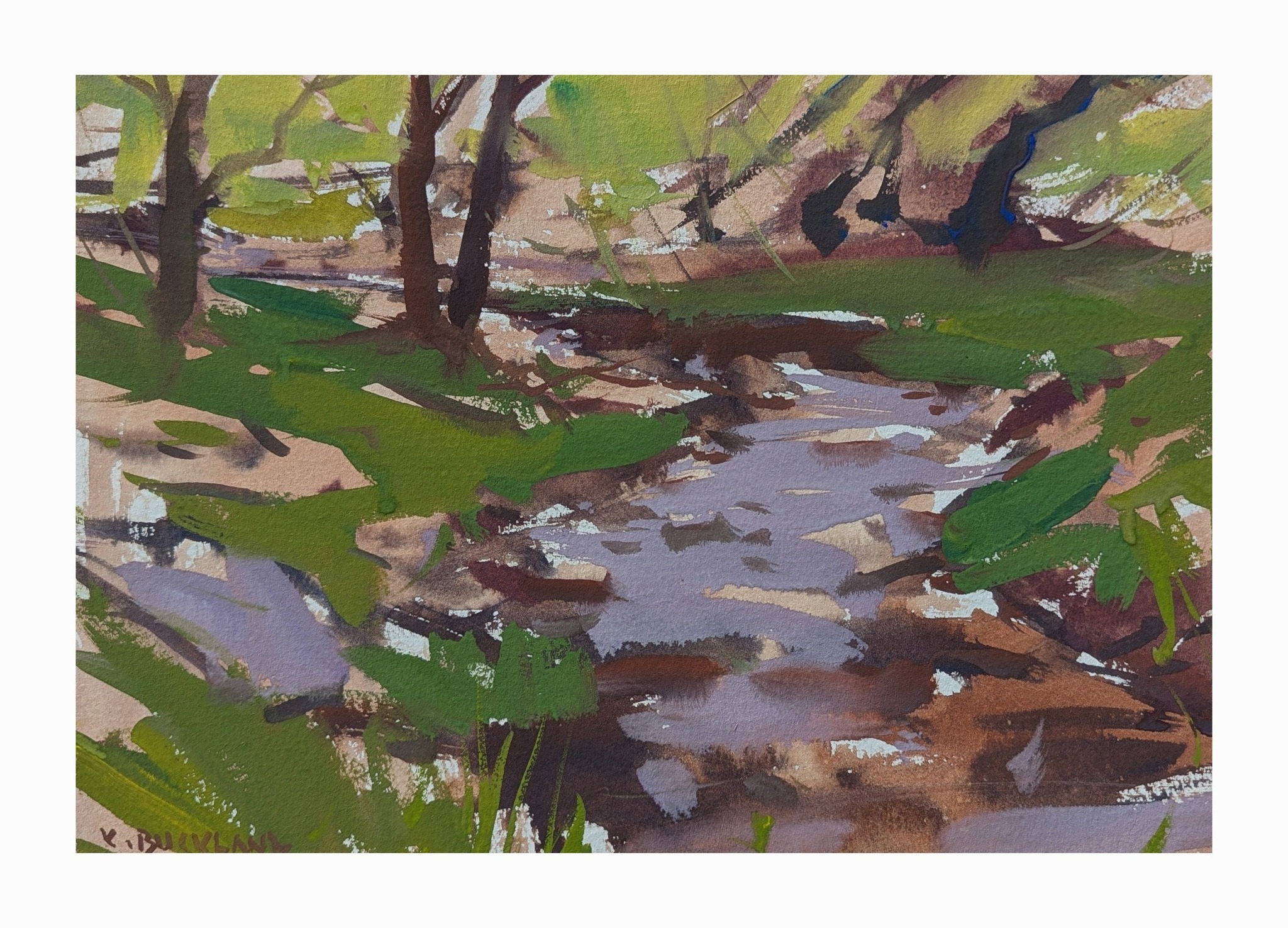 Kyle - Lilac Waters, Gouache on Fabriano Cold Press Paper 9 
