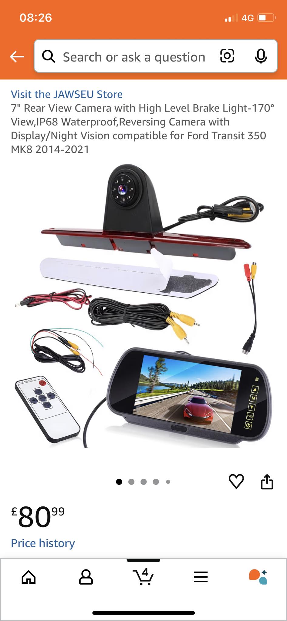 Rear View Backup Camera For Ford Transit 150/250/350 Van 2018-2019 – CK4Z-19G490-A