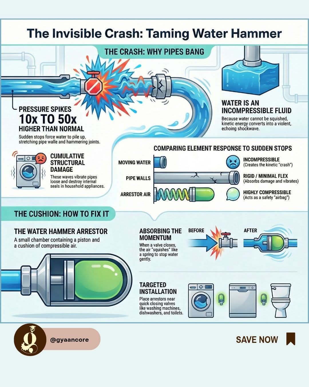 Ismail - WATER HAMMER. That loud BANG isn't a ghost. It's Physics. Have ...