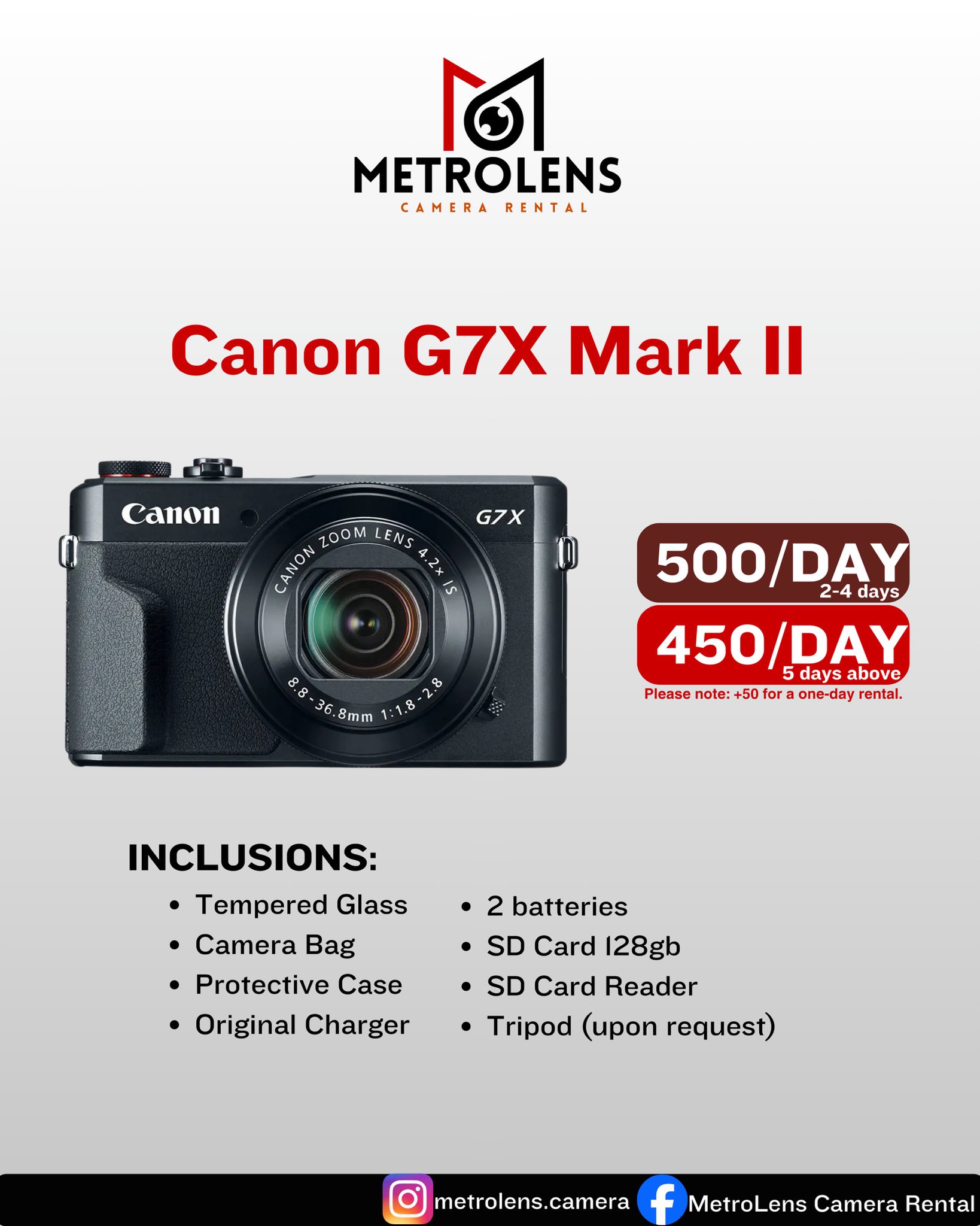 CAMERA RENTAL | CAMERA FOR RENT - MANILA | Metrolens Camera Rental ...
