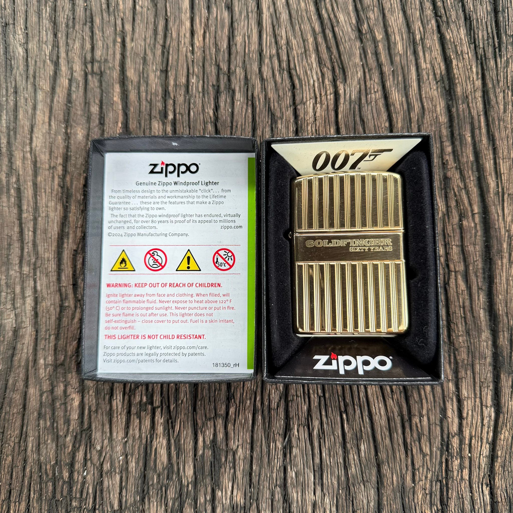 Zippo James Bond 007 Goldfinger limited edition lighter
