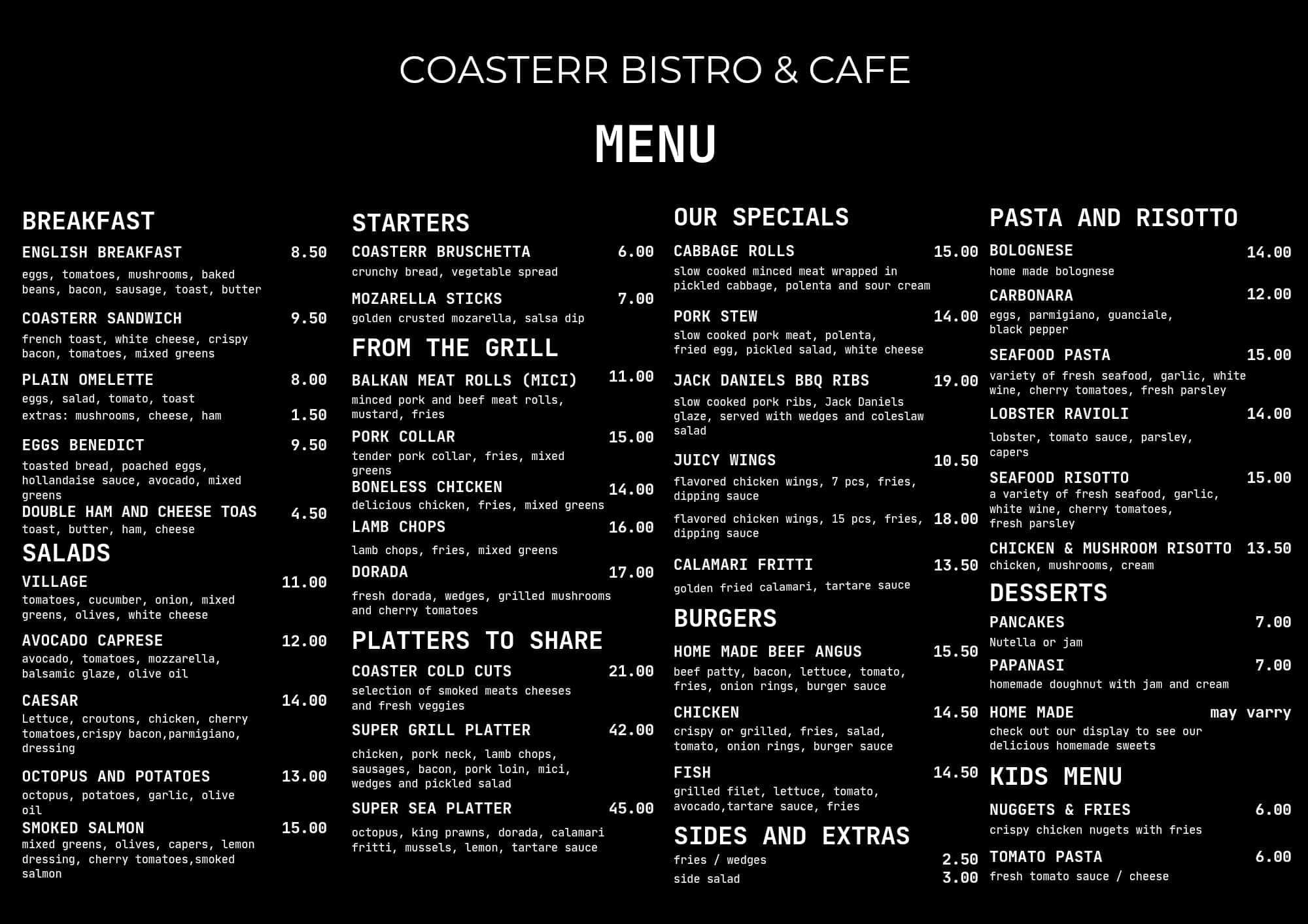 Coasterr Bistro & Cafe | San Pawl il-Baħar