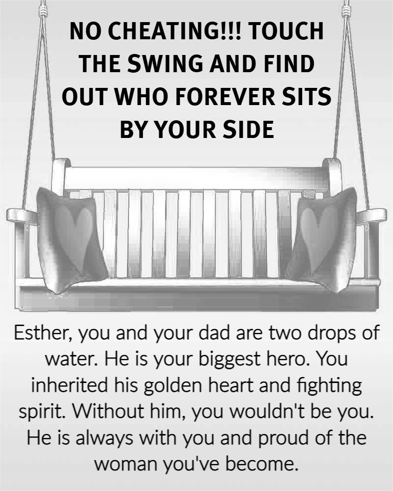 No Cheating!!! Touch The Swing And... - Esther Schiff Fox | Facebook