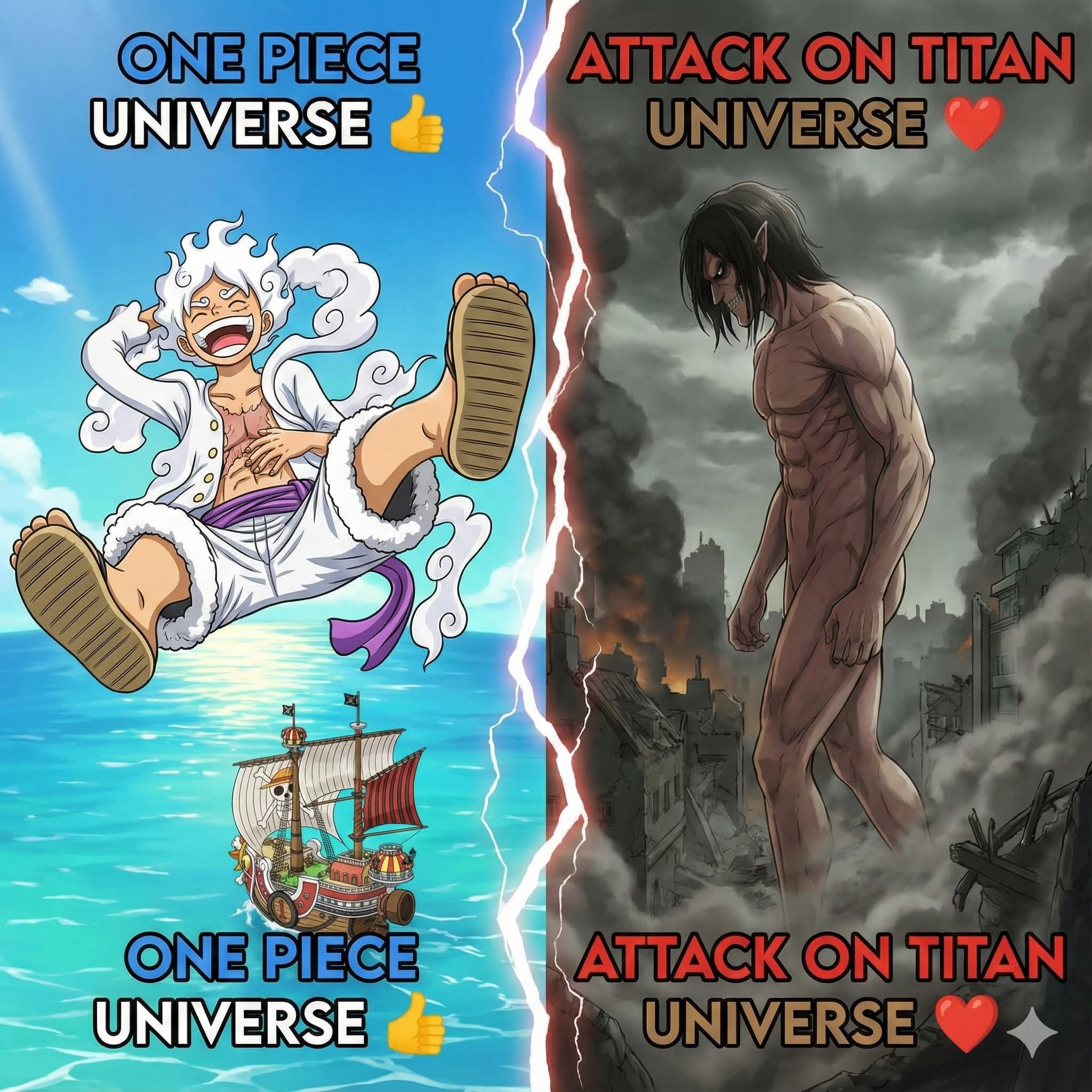 ONE PIECE VS ATTACK ON TITAN 💥 #onepiece #attackontitan