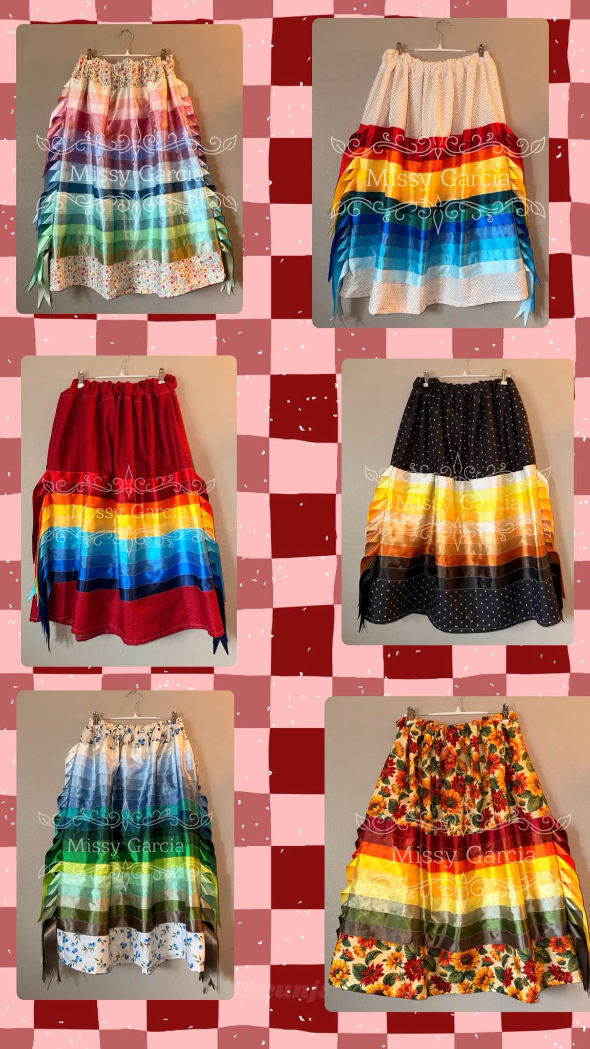 🎀 Ribbon Skirt Available 🎀 Pockets & Side Tails L-32