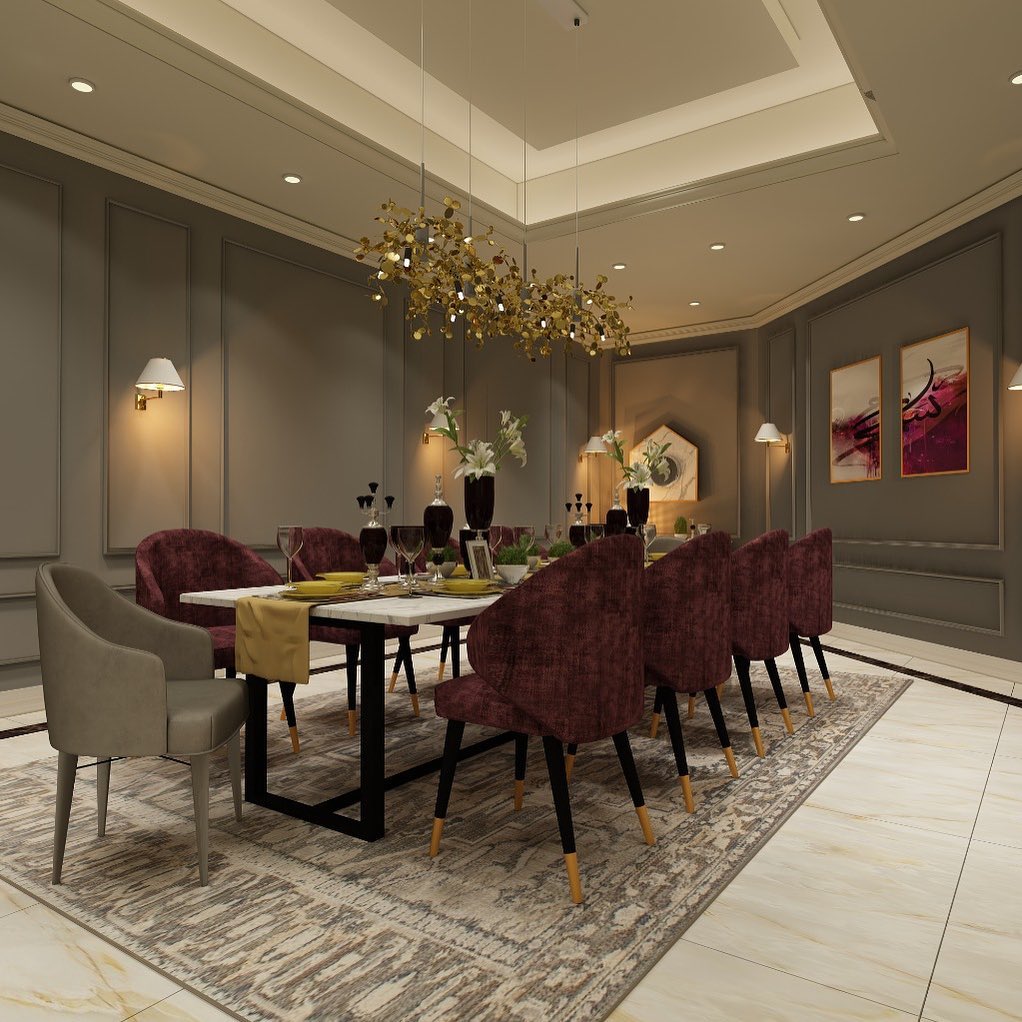 Benchmark Gulf Interiors - A ladies only dinning designed by Benchmark ...