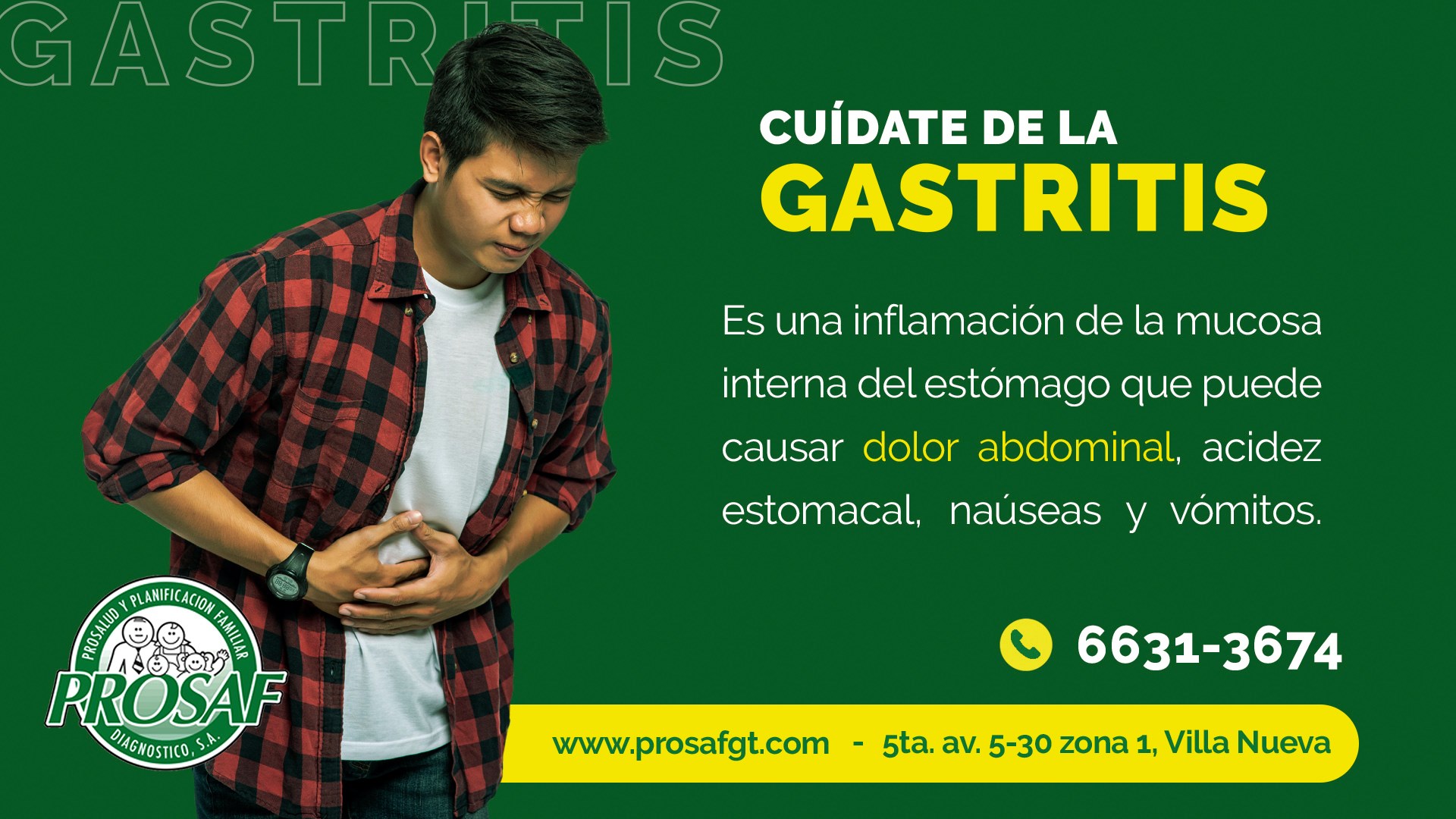 Prosaf - Si padeces los síntomas de la gastritis acá en...