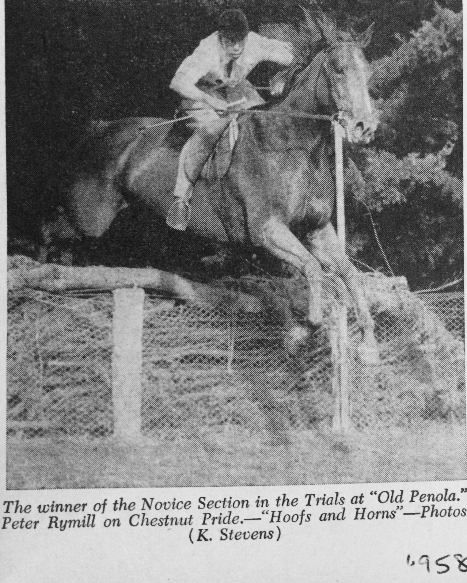 Equestrian Memories Australia - 1958. A young Peter Rymill riding ...