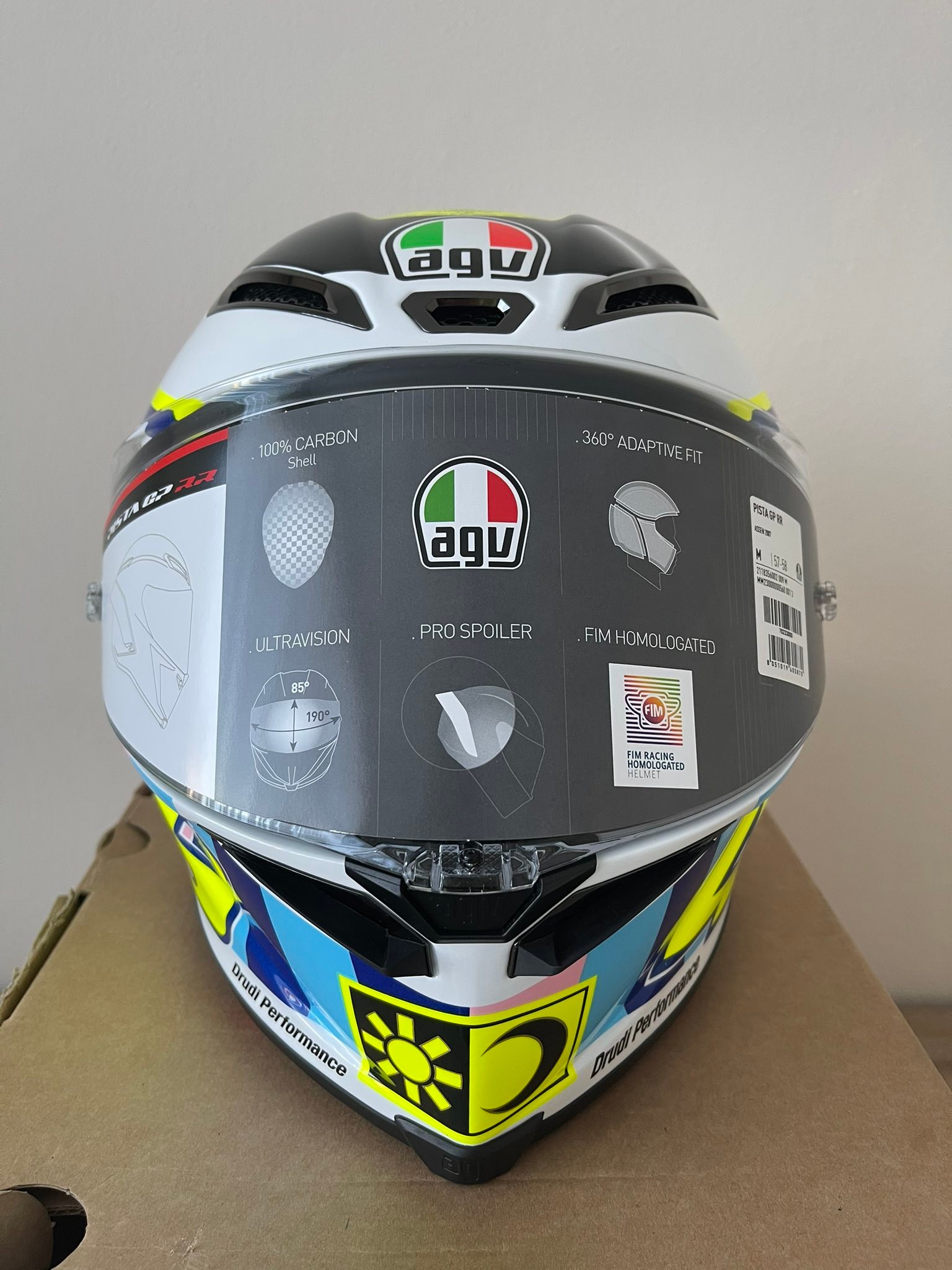 agv pista gp rr assen 2007 NEW 2024 Retro Helmet AGV Pista GP RR Assen