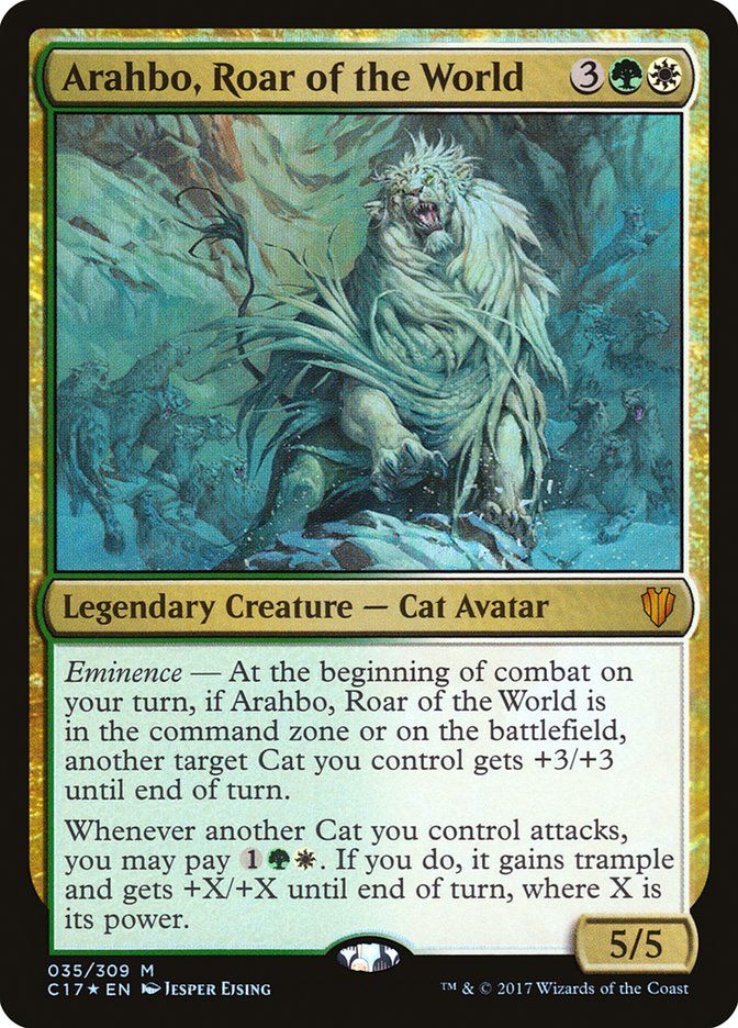 mtg cat deck commander Arahbo, Roar of the World TRIBAL Kaheera Companion Magic Comma  CommanderComplete Reverse Type Kitt Kanto, Mayhem Diva |