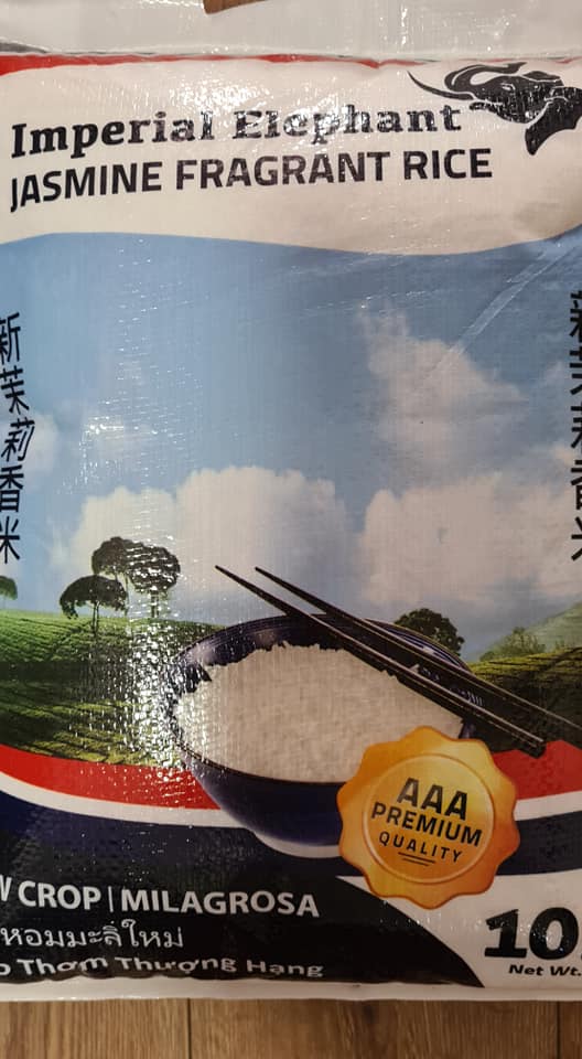 Ryna's Foods - Imperial Elephant Jasmine rice 10kg Mai...